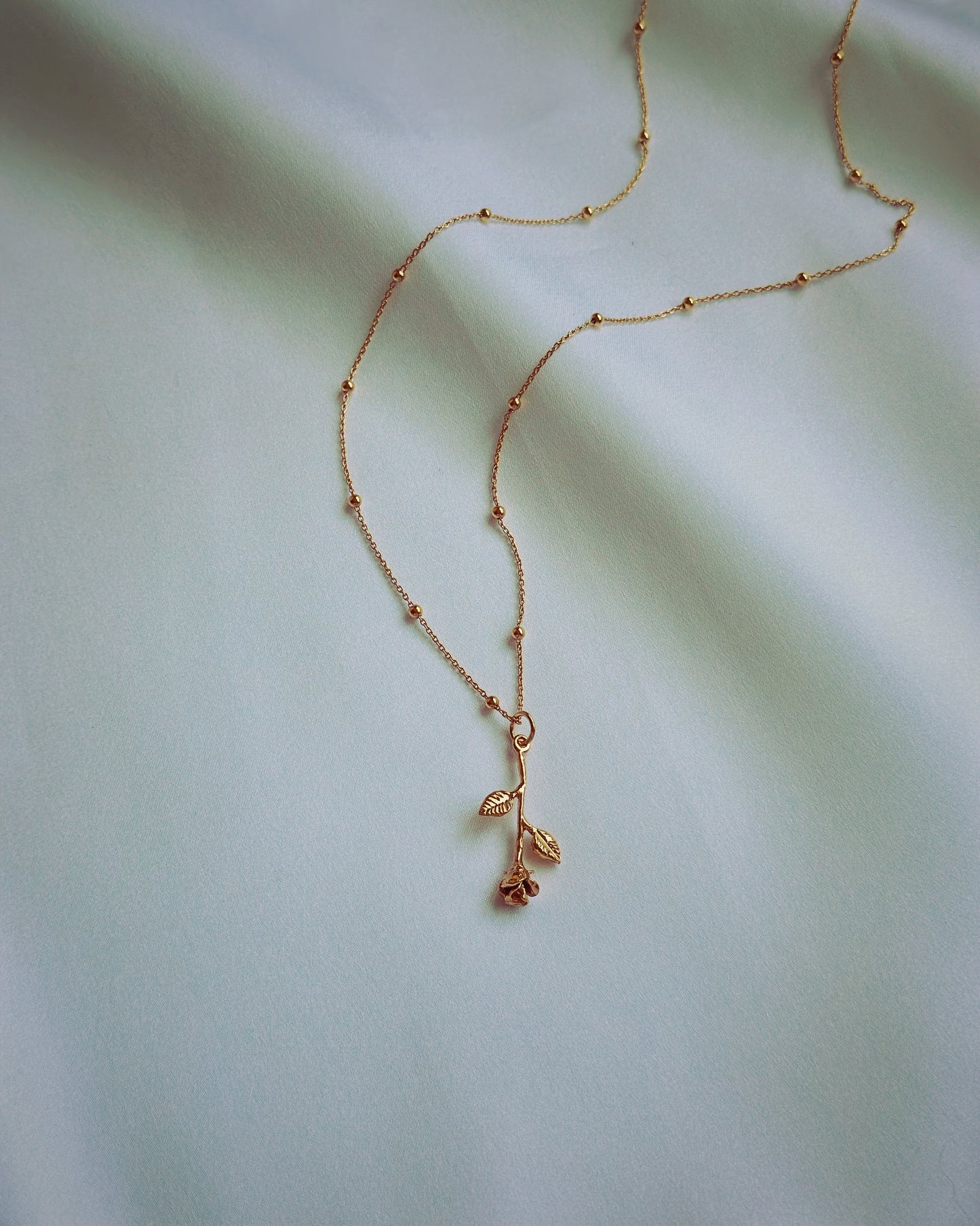 Beauty and the Beast Rose necklace