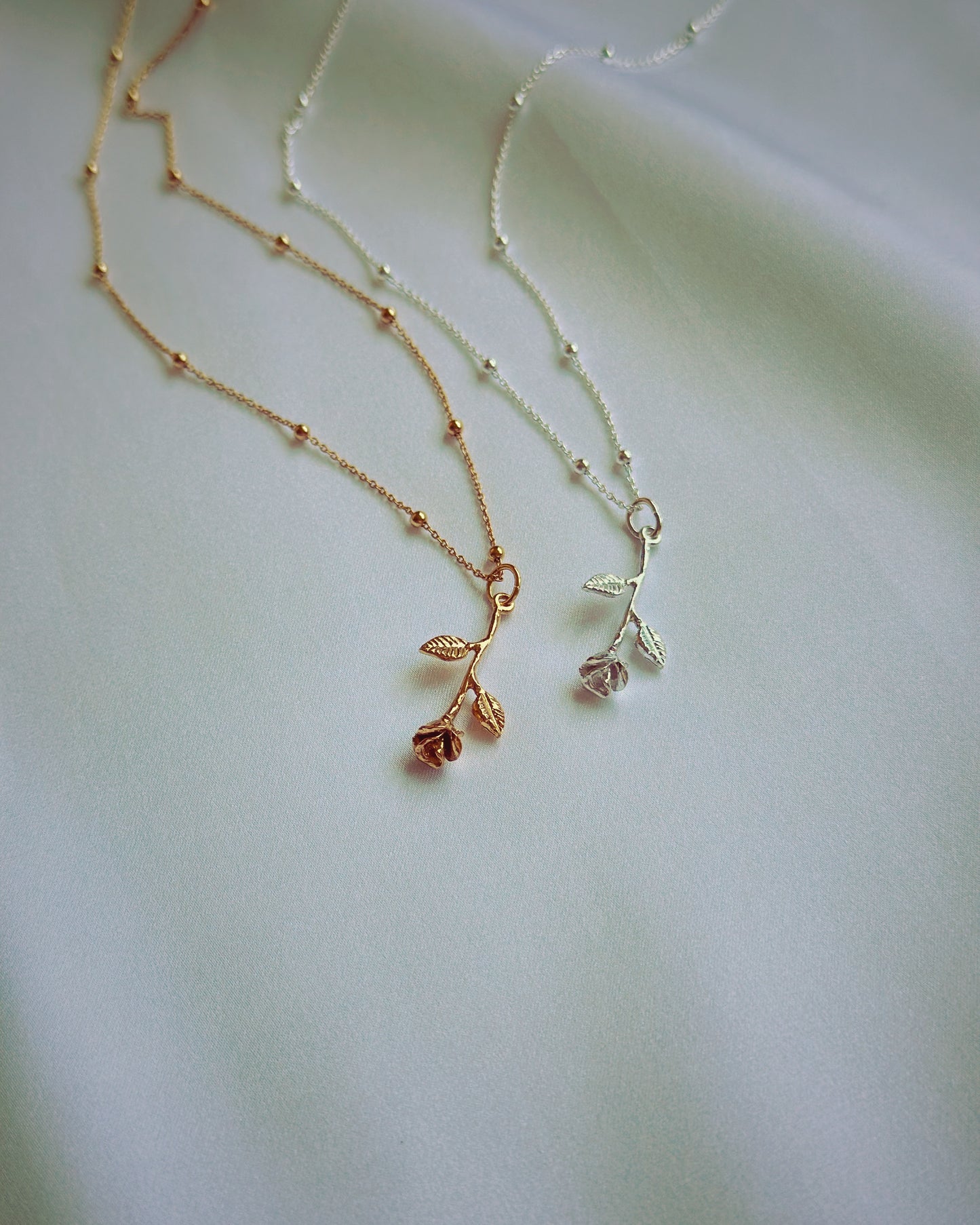 Beauty and the Beast Rose necklace