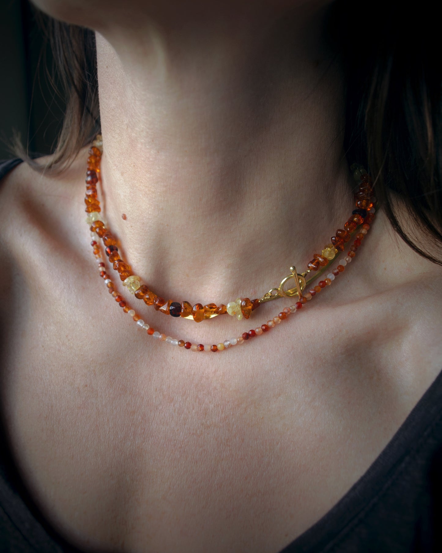 Amber zest necklace