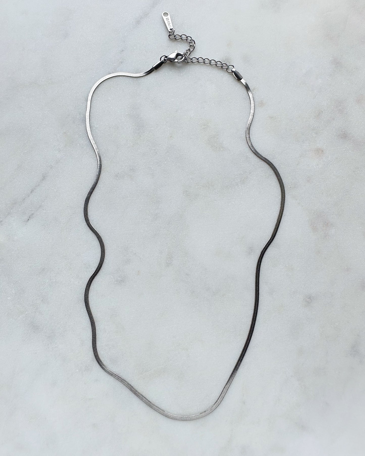 Stainless Steel Flat Snake Chain Necklace