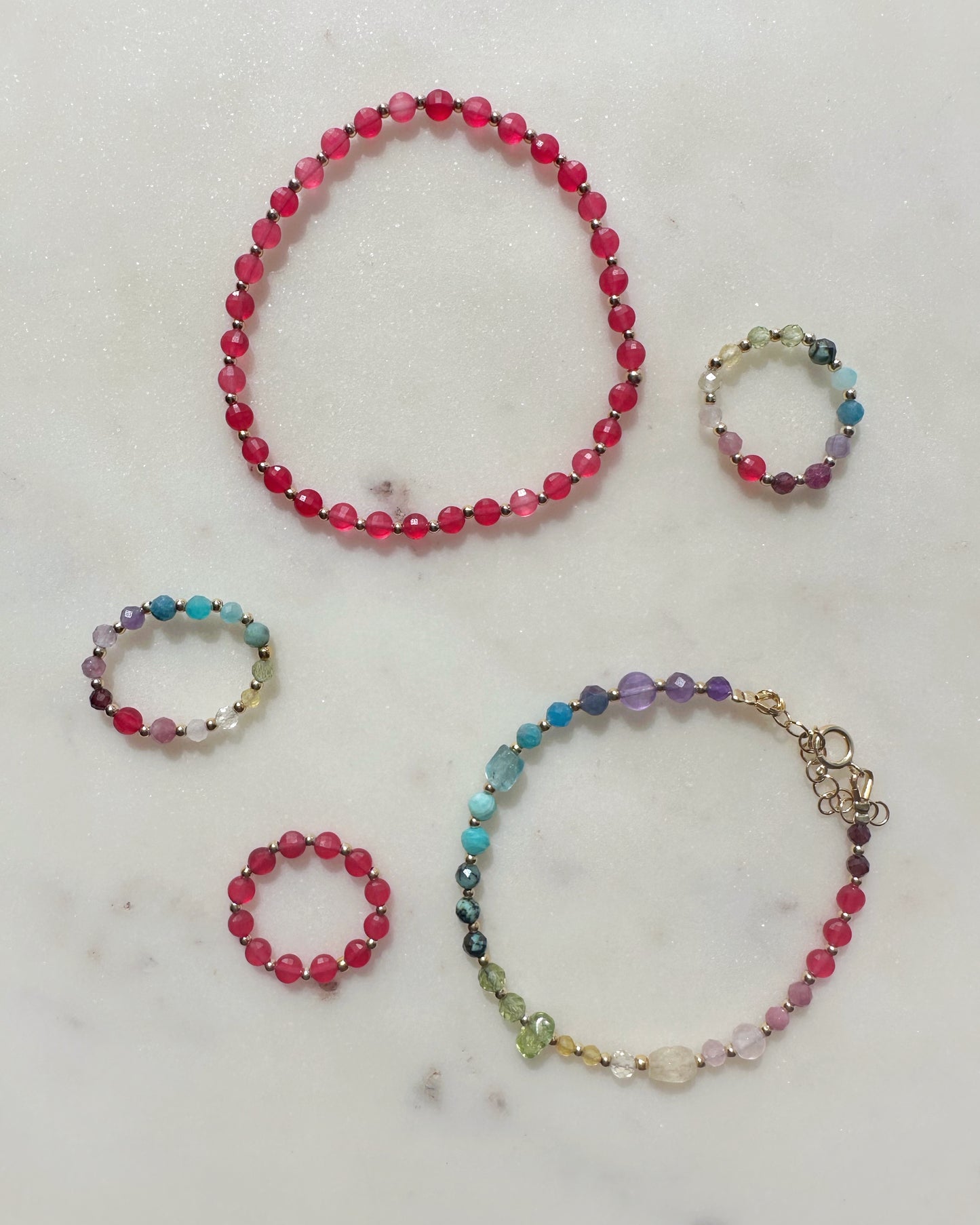 Crystals rainbow ring