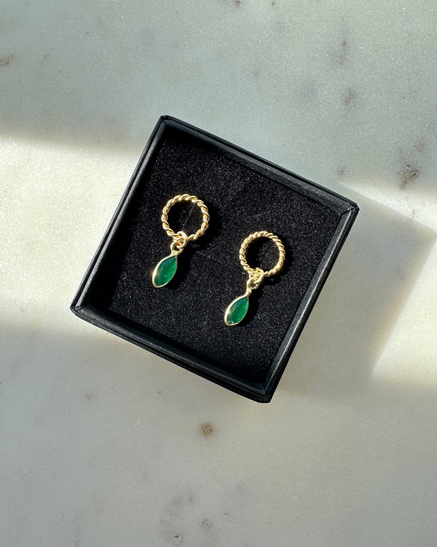 Aurora - Green Onyx earrings