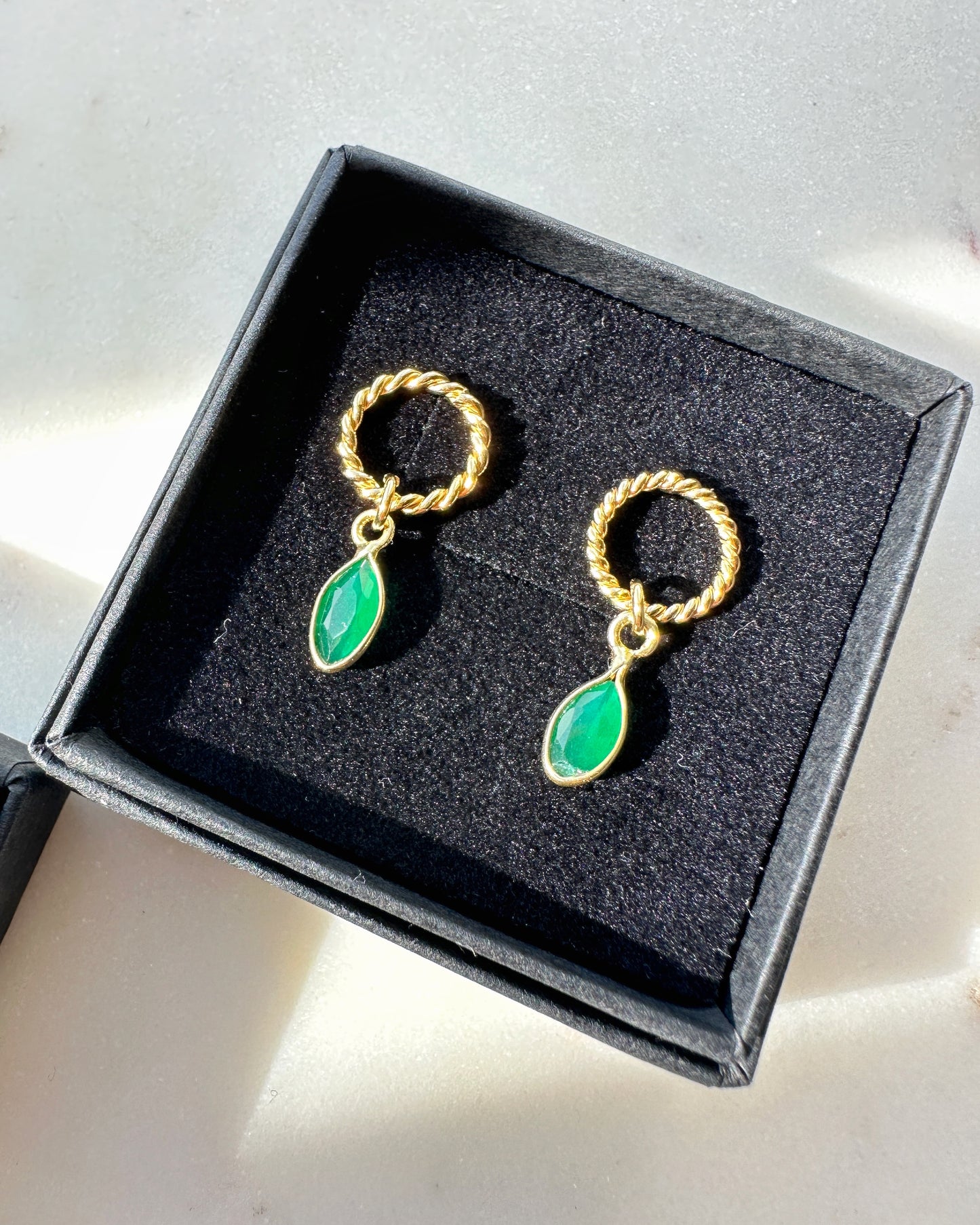 Aurora - Green Onyx earrings
