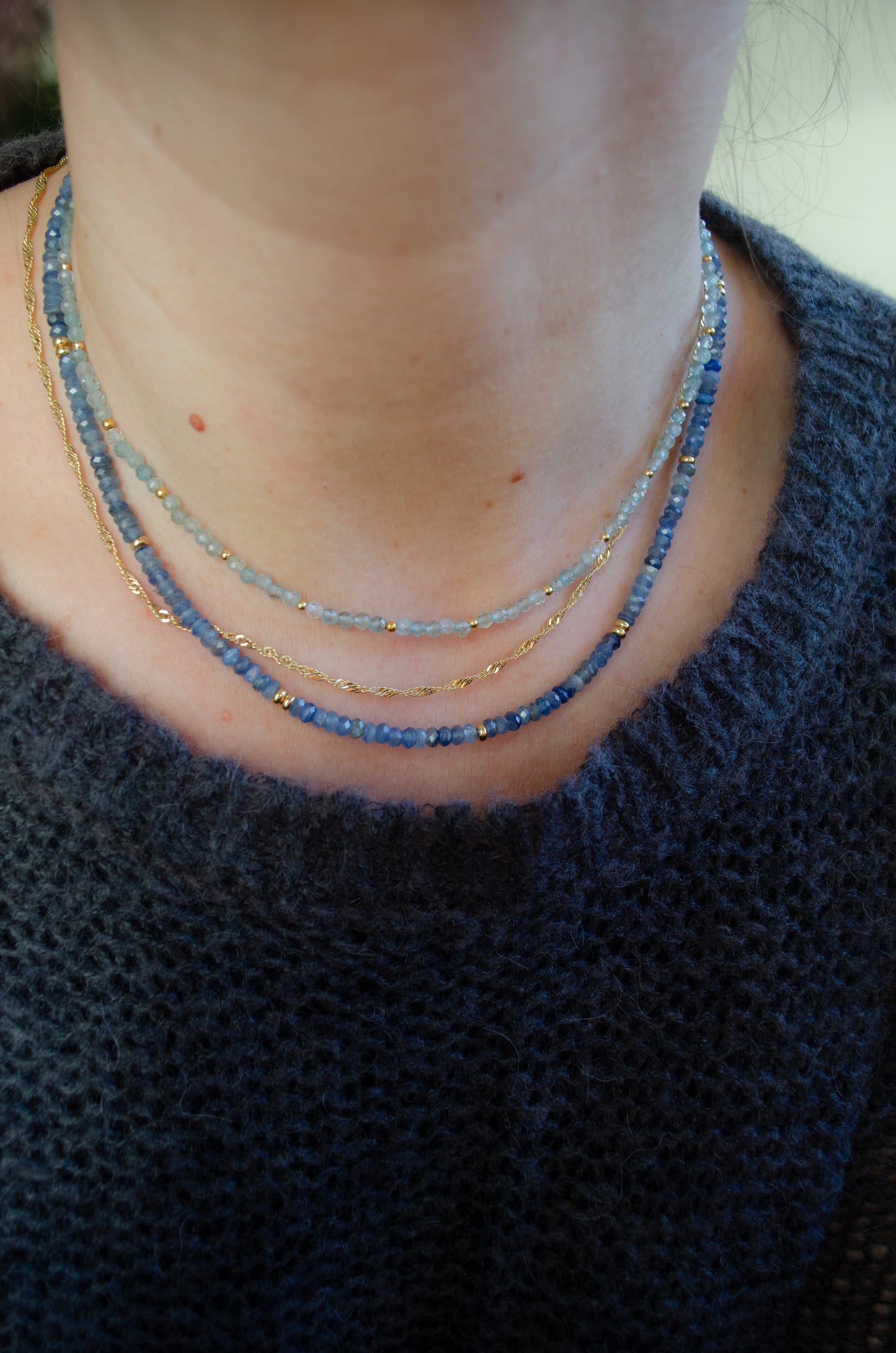 Golden Twist thin chain necklace