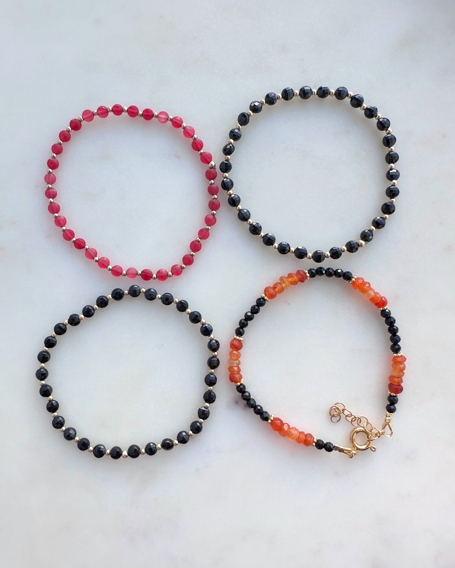 Black Spinel Coins bracelet