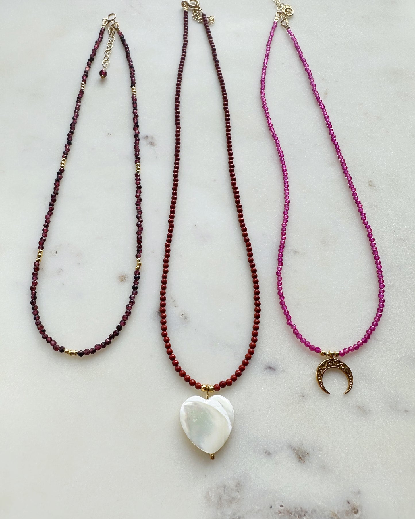 Dainty Garnet necklace
