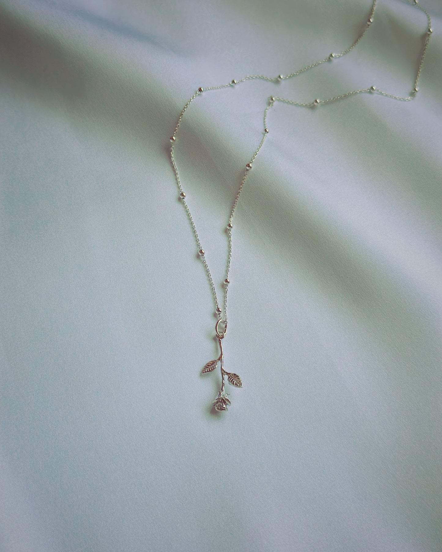 Beauty and the Beast Rose necklace