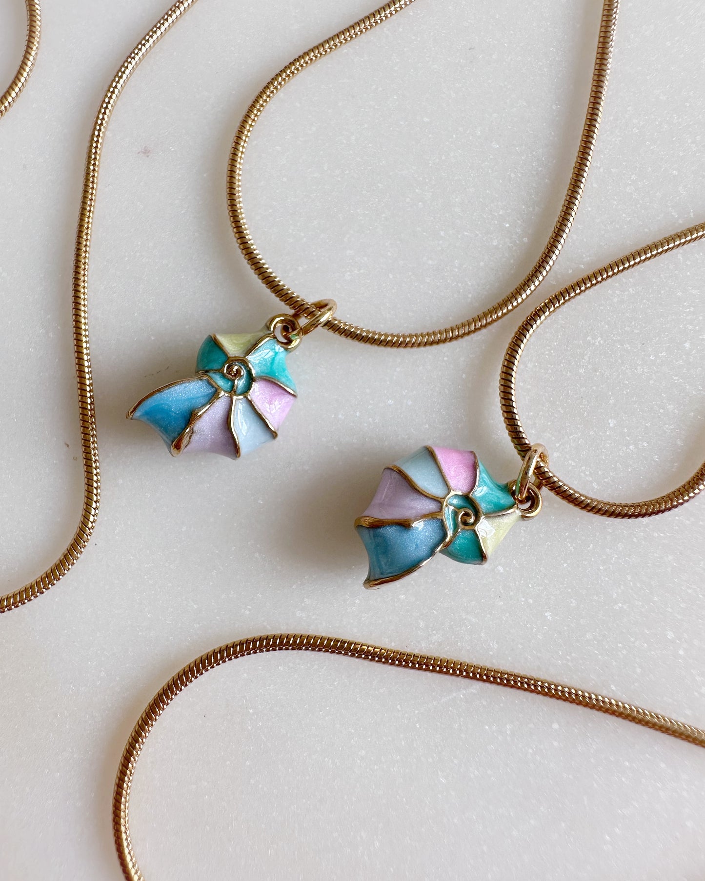 Colourful Shell chain necklace