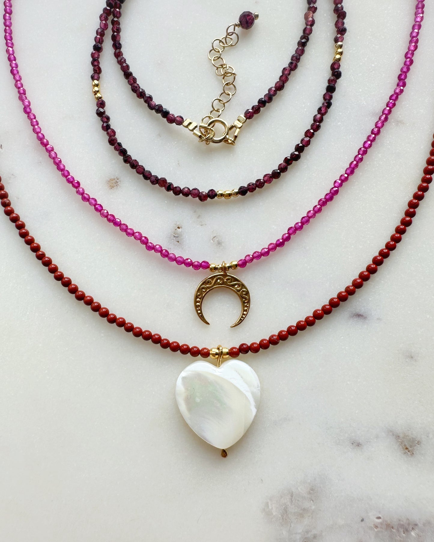 Dainty Garnet necklace
