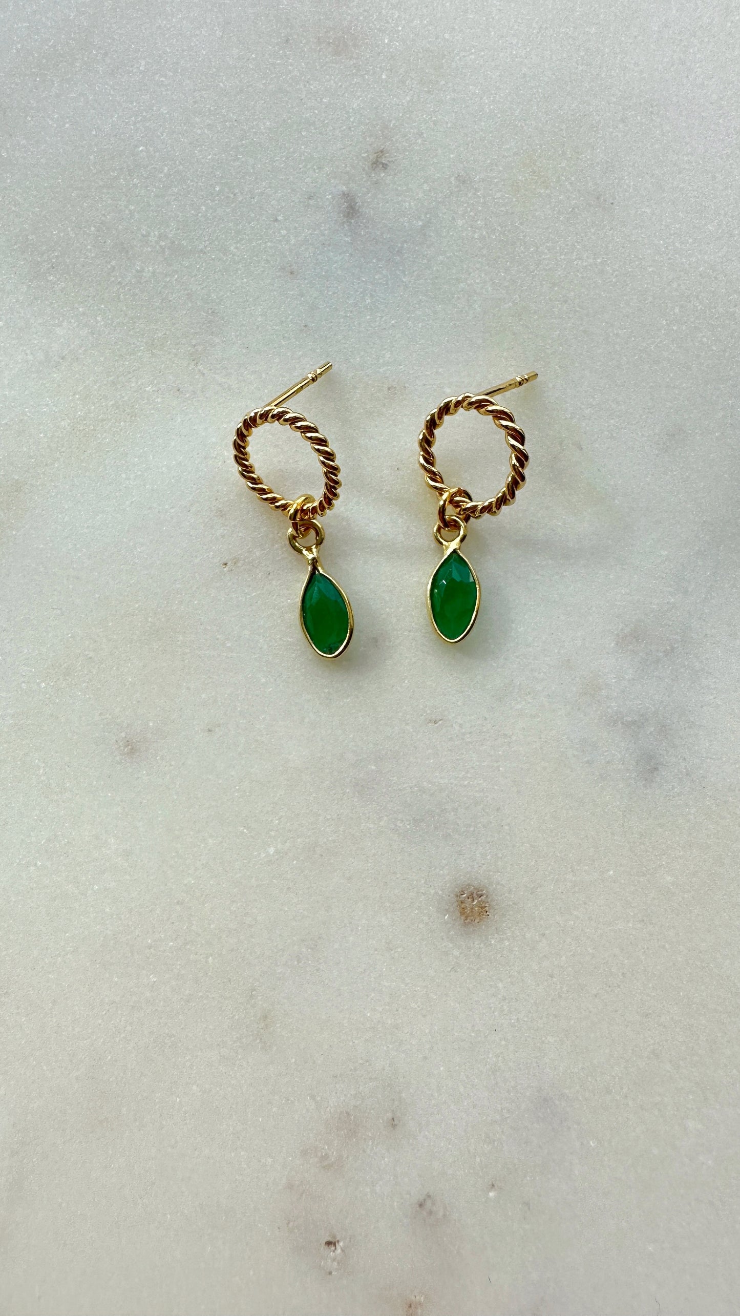 Aurora - Green Onyx earrings