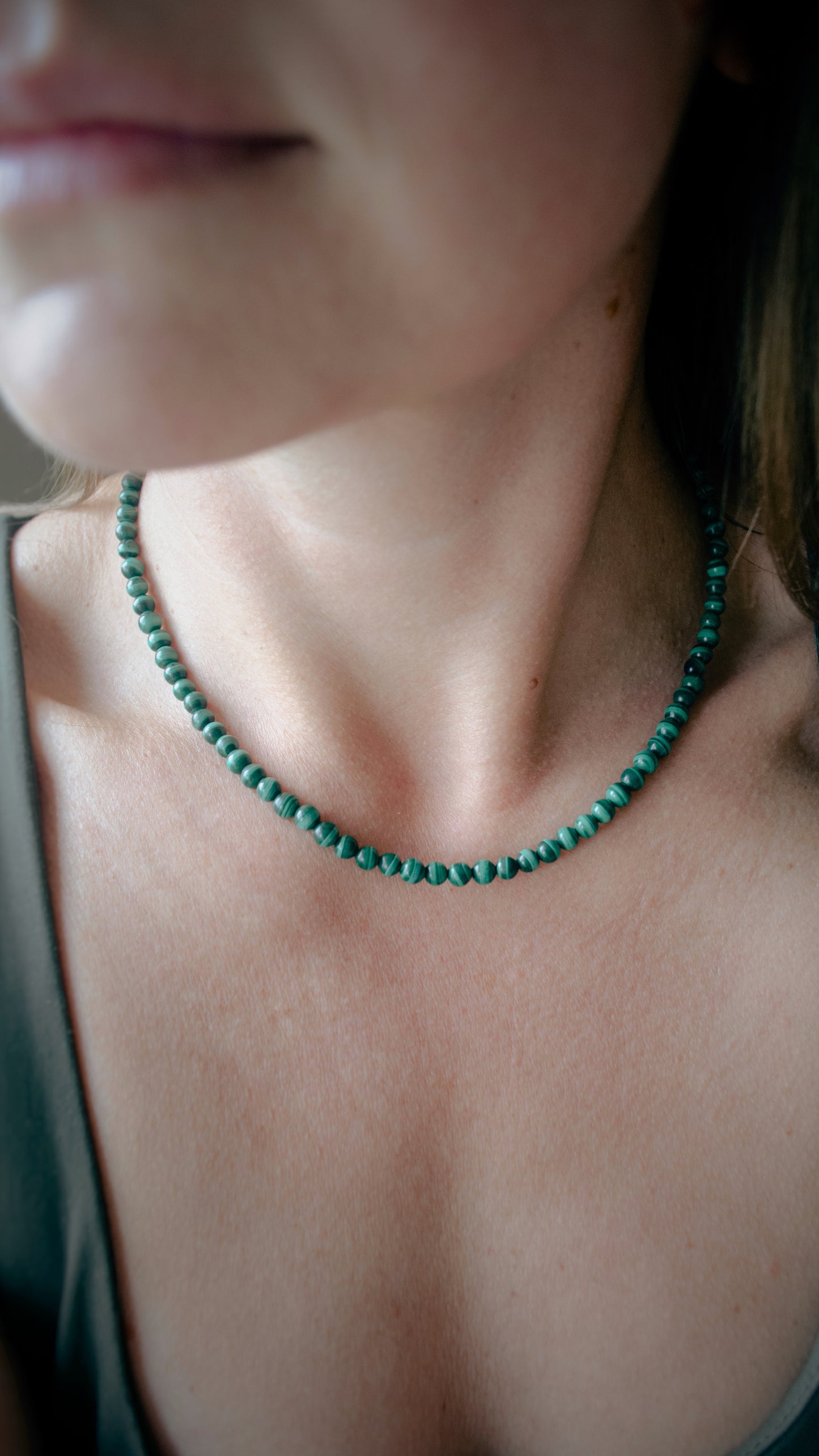 Olympian green necklace