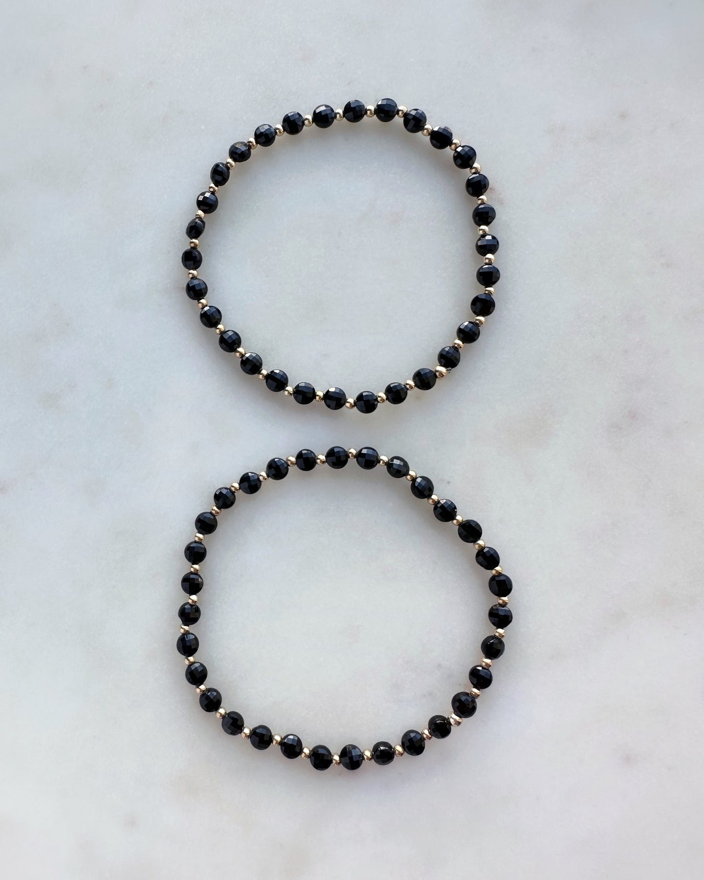 Black Spinel Coins bracelet