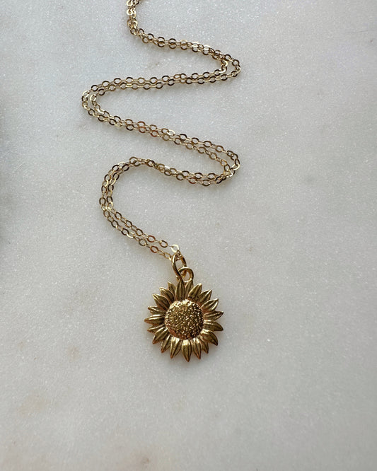 Sunflower necklace