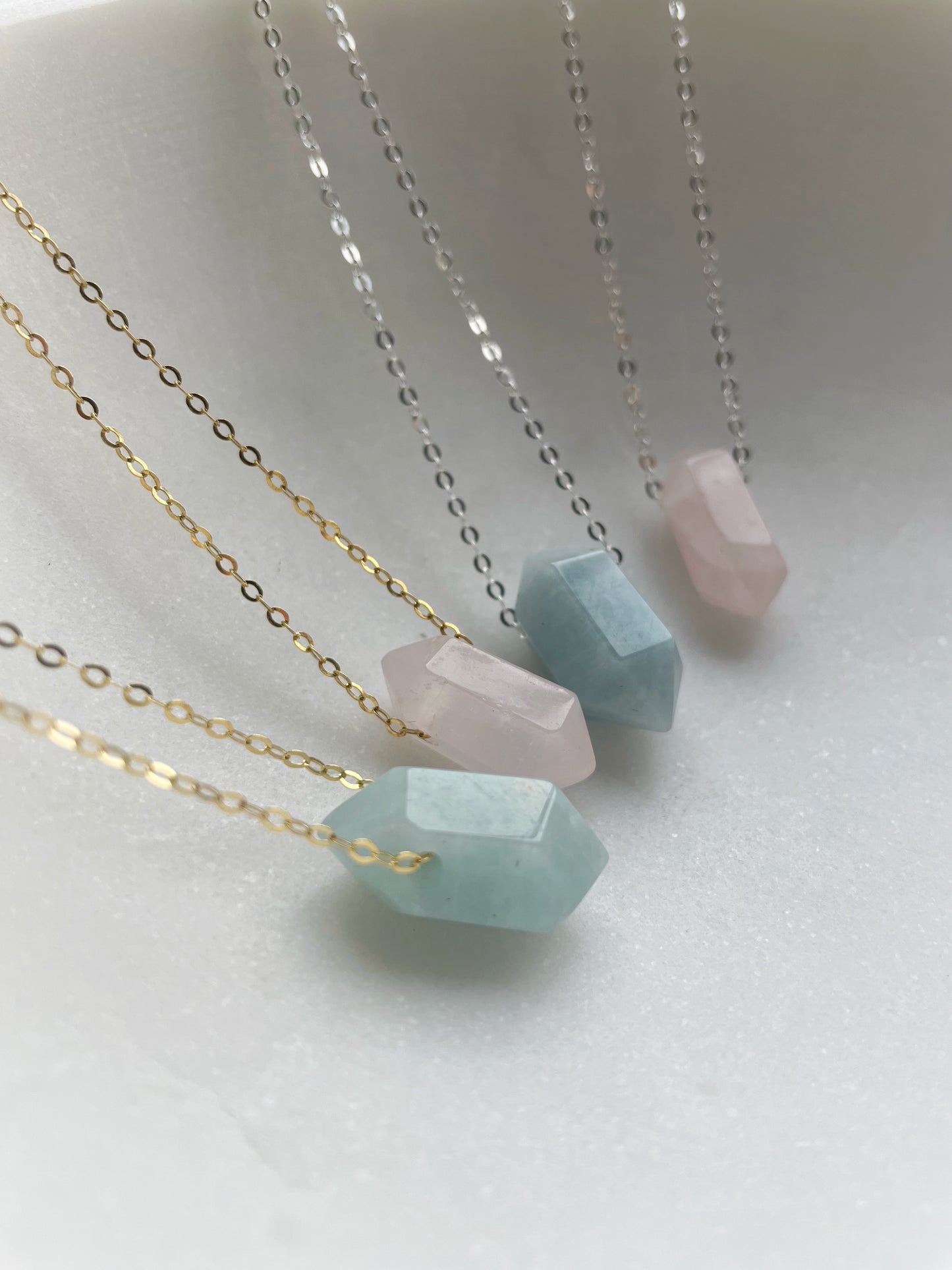 Rose Quartz on chain