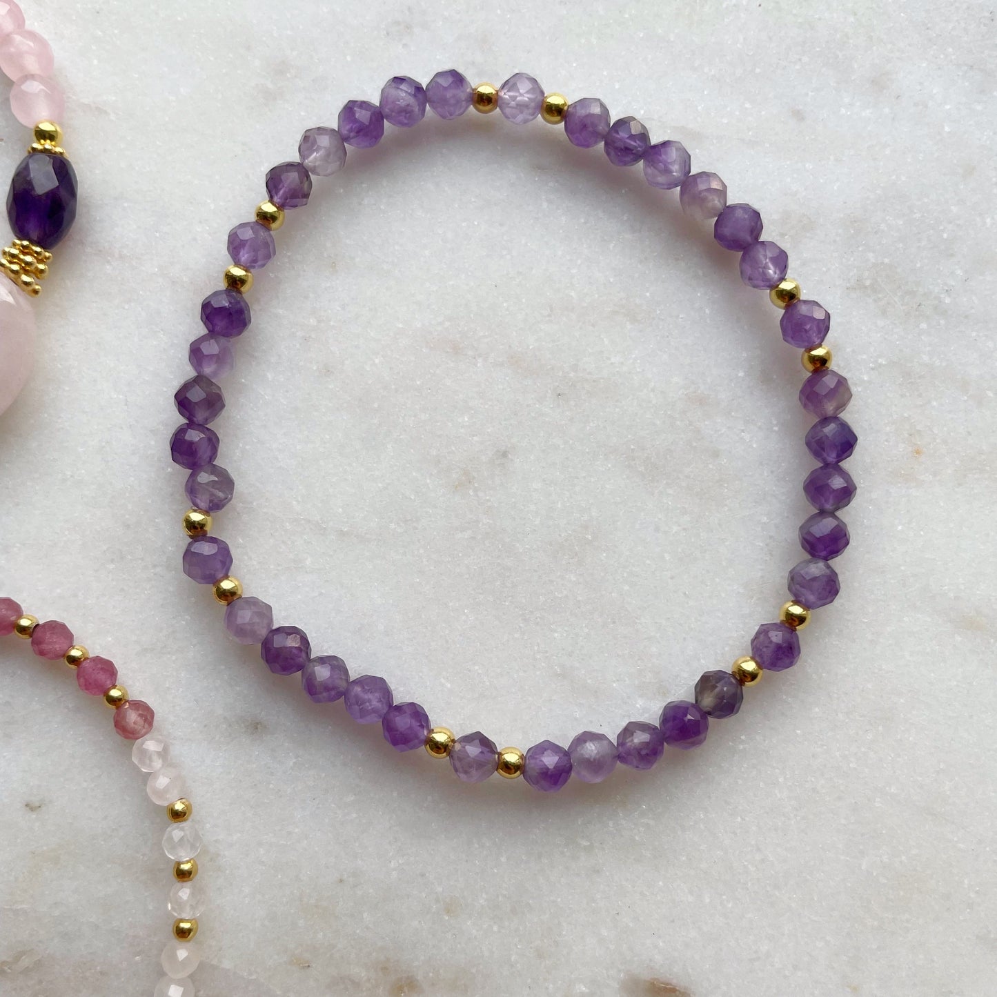 Amethyst bracelet 4mm