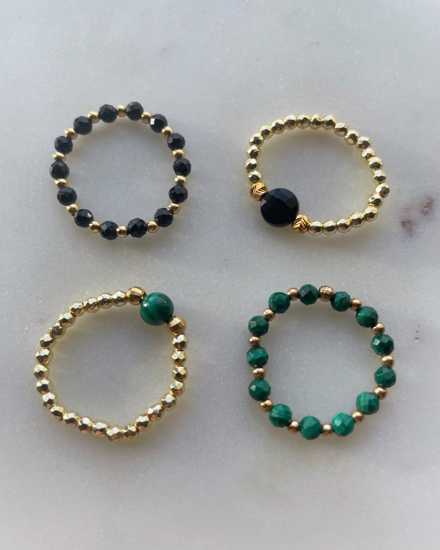 Spark Ring - Green Malachite