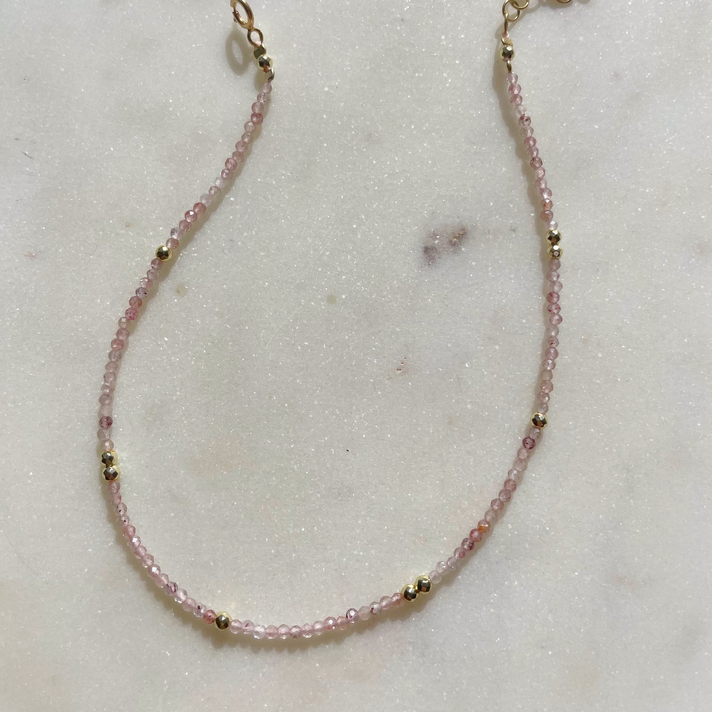 Seed beads crystal anklet