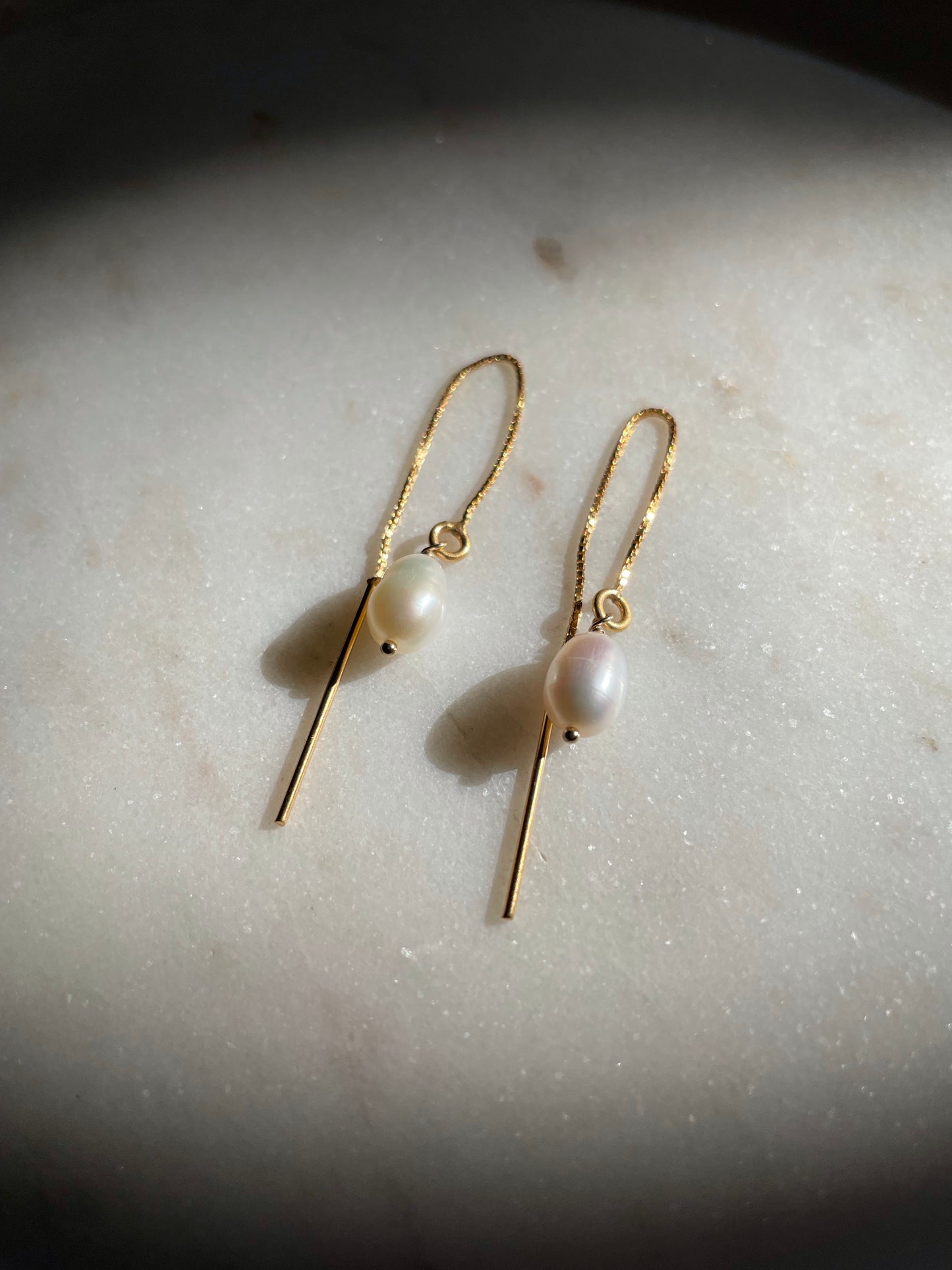 Manika Pearl thread earrings