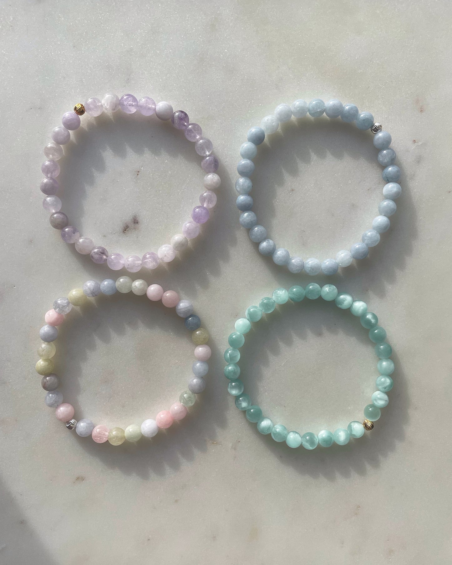 Full Moon - Lavender Jade bracelet for tranquility and spiritual awareness