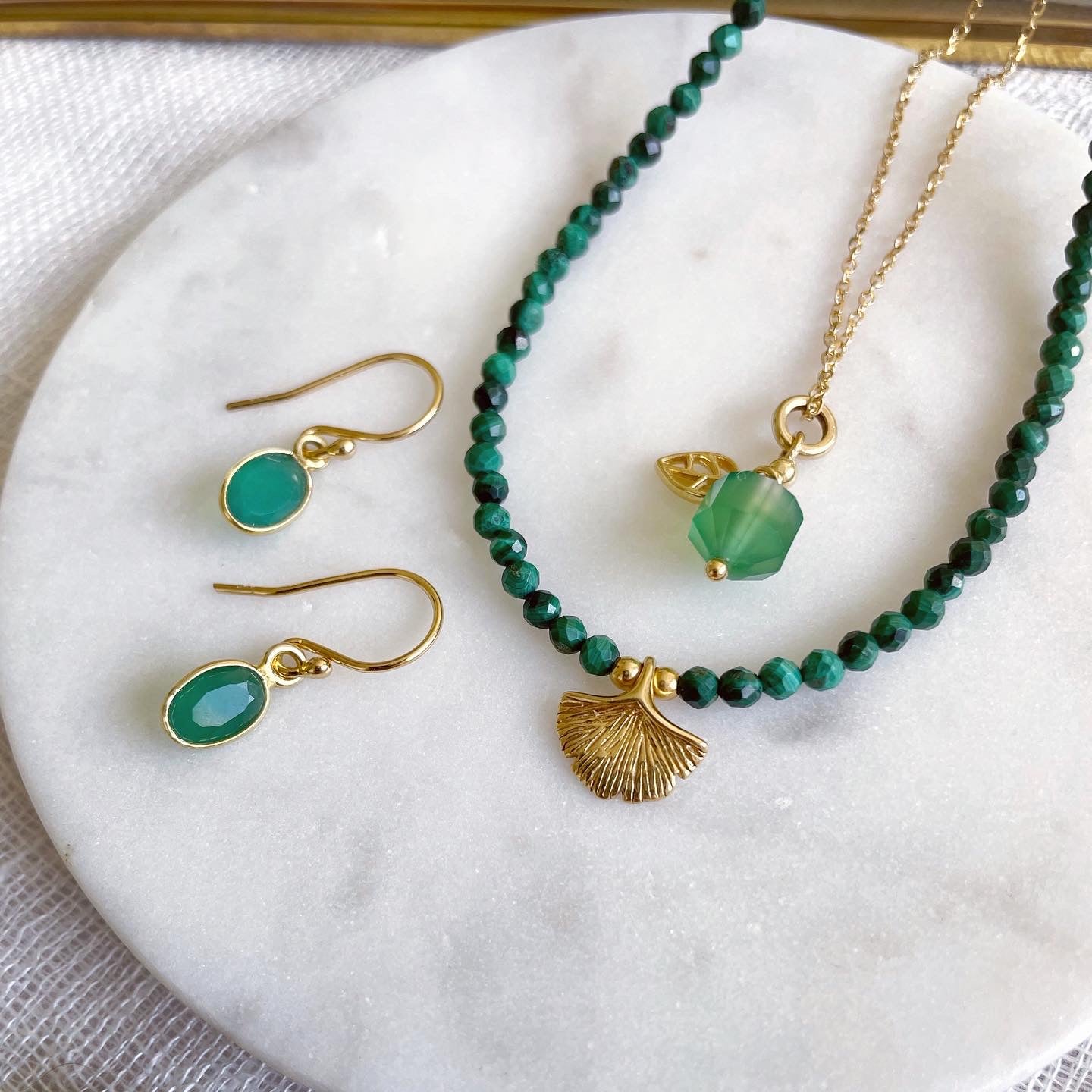 Green Onyx earrings