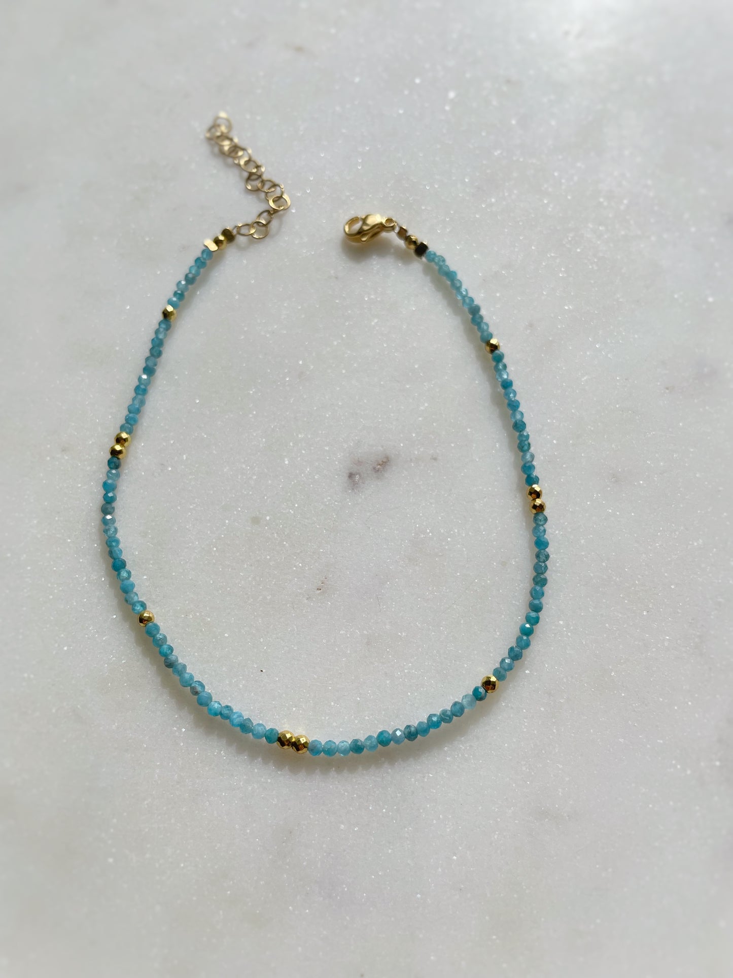 Seed beads crystal anklet