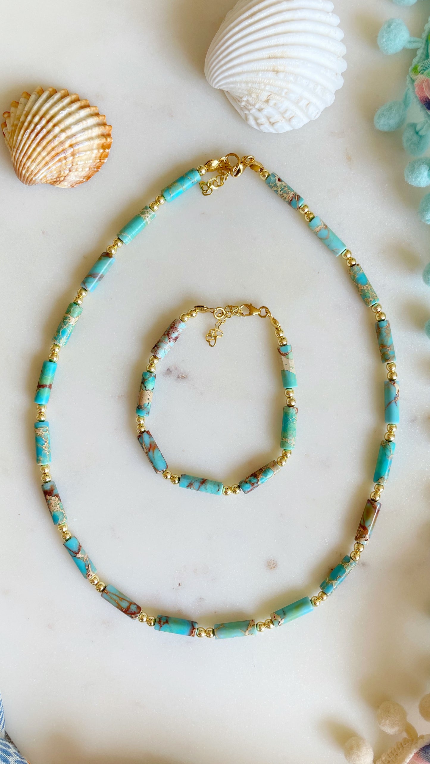 Summer necklace & bracelet set