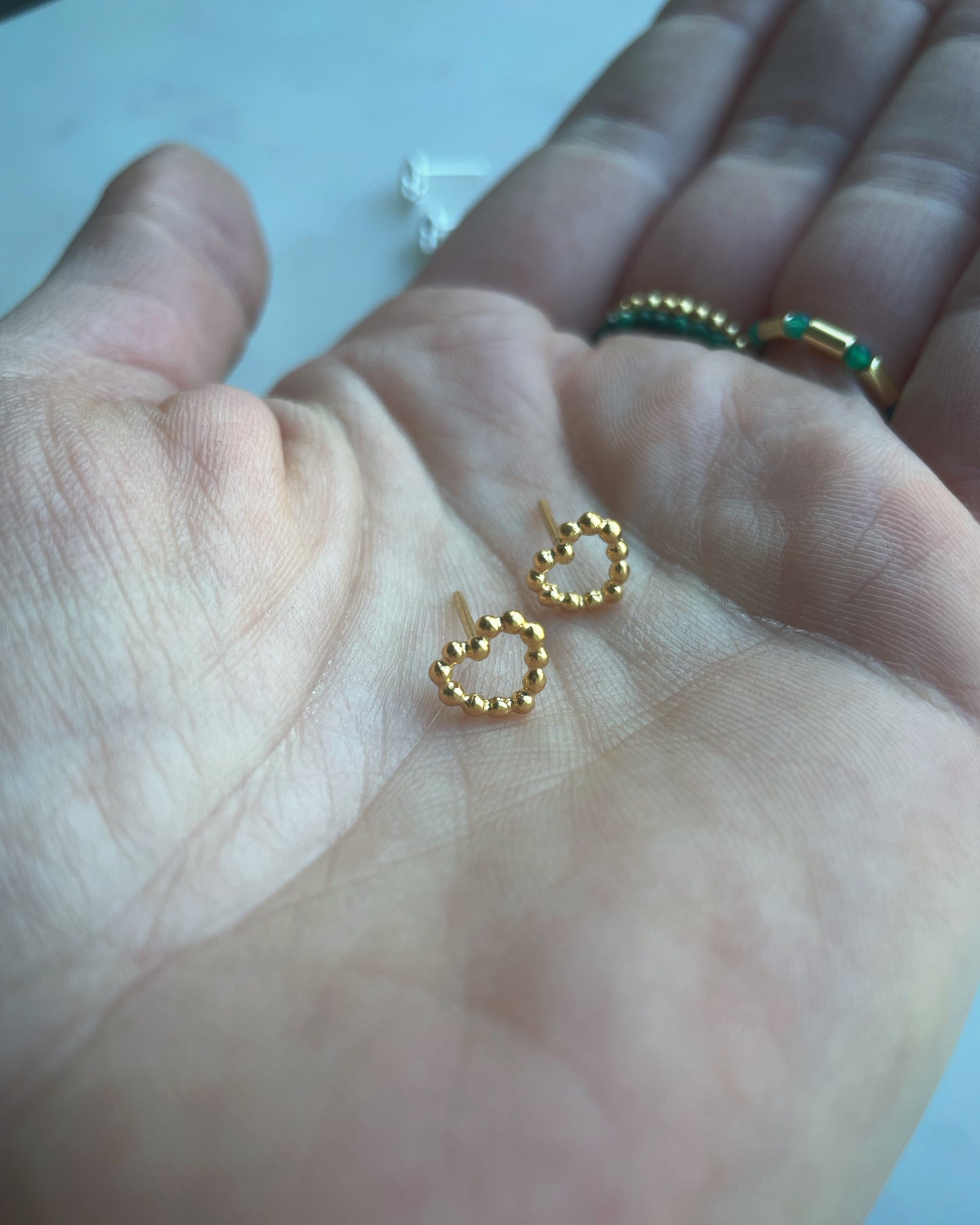 Bubble Heart stud earrings