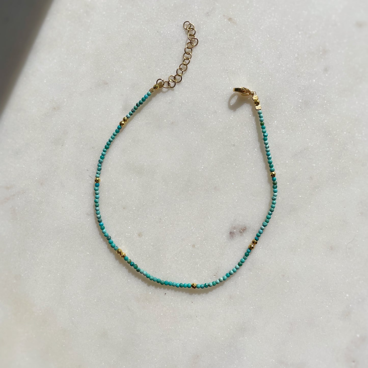 Seed beads crystal anklet