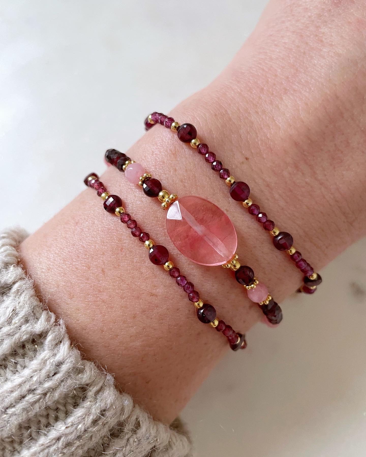 Garnet Coins bracelet