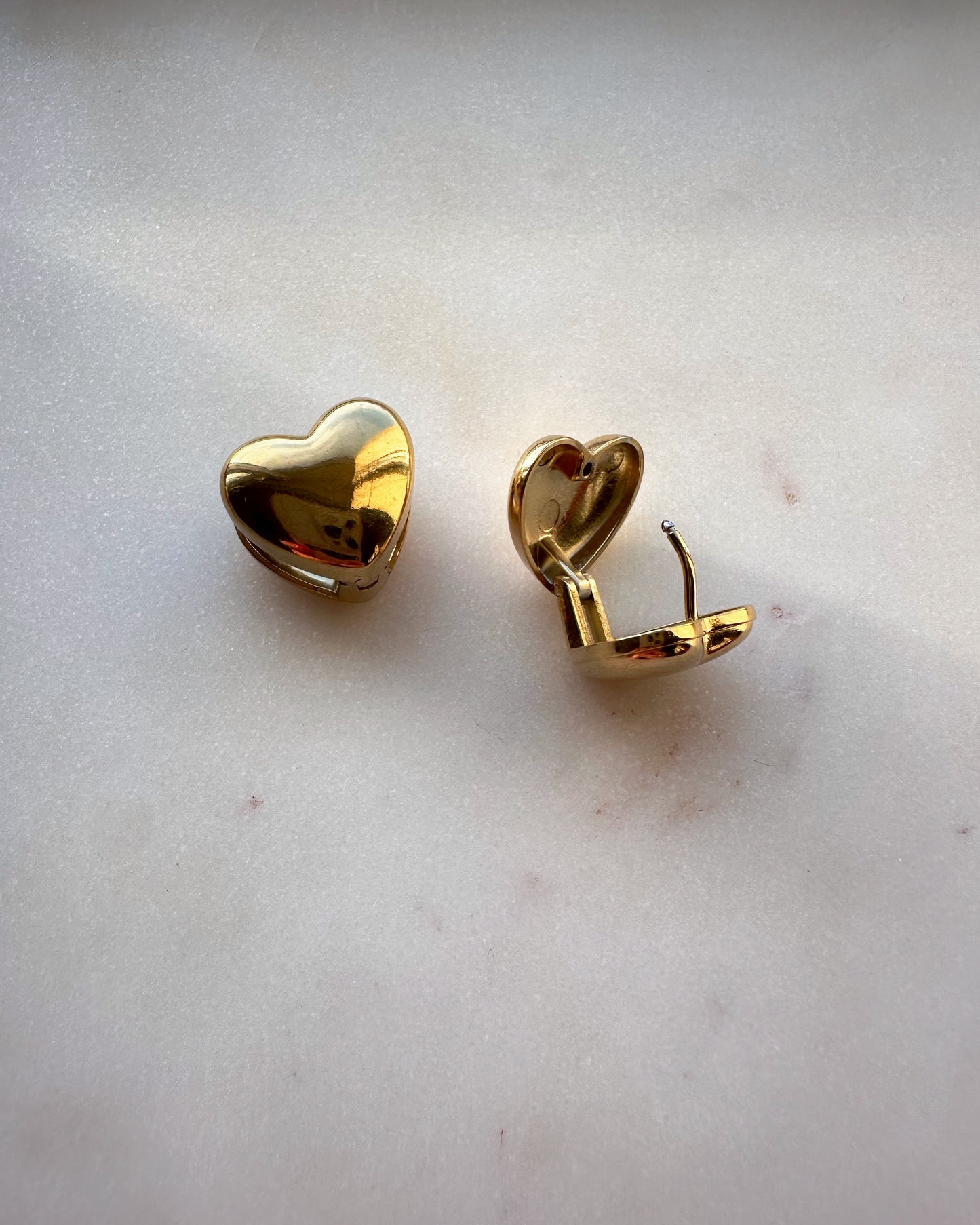 Heart hoop earrings