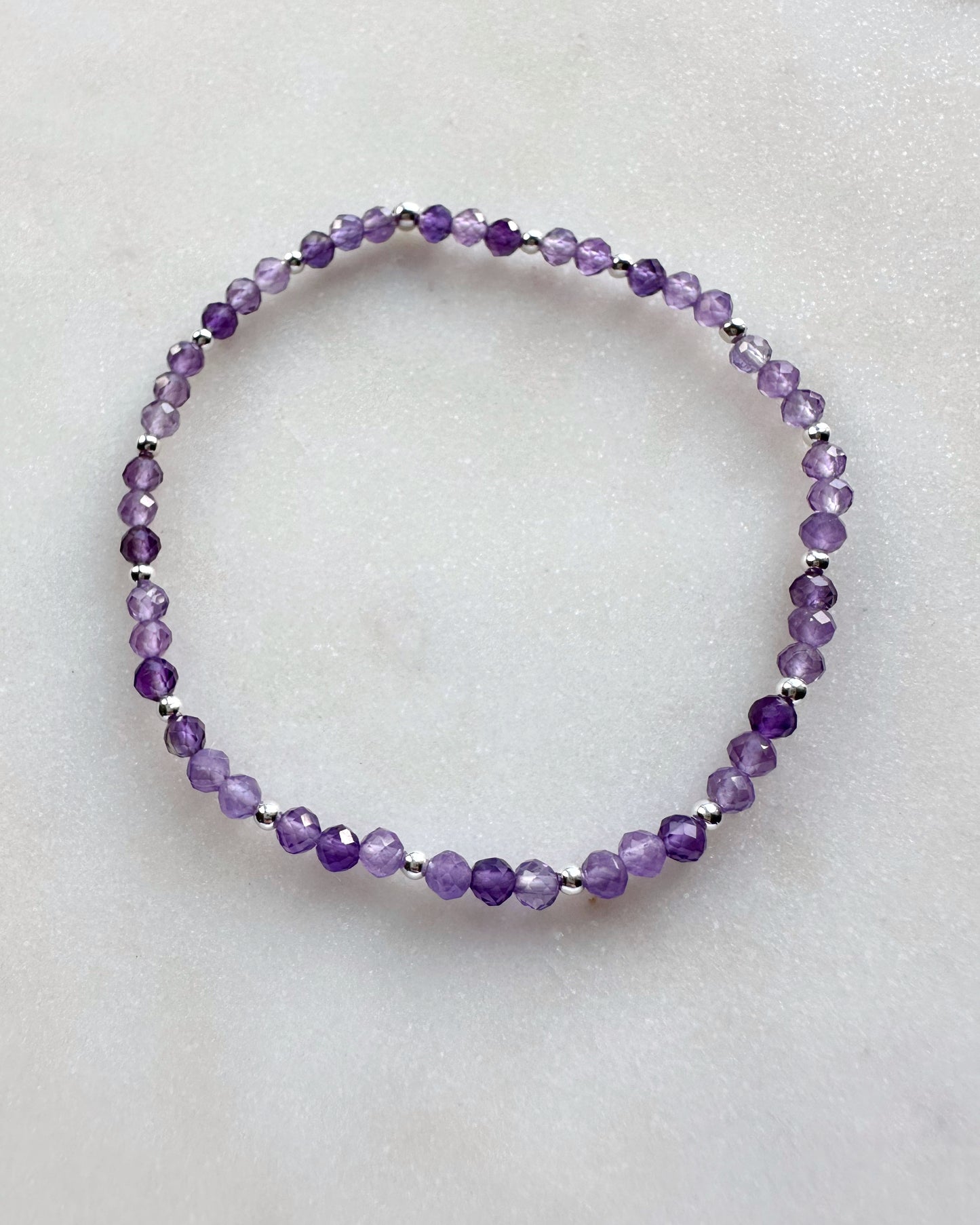 Amethyst elastic bracelet