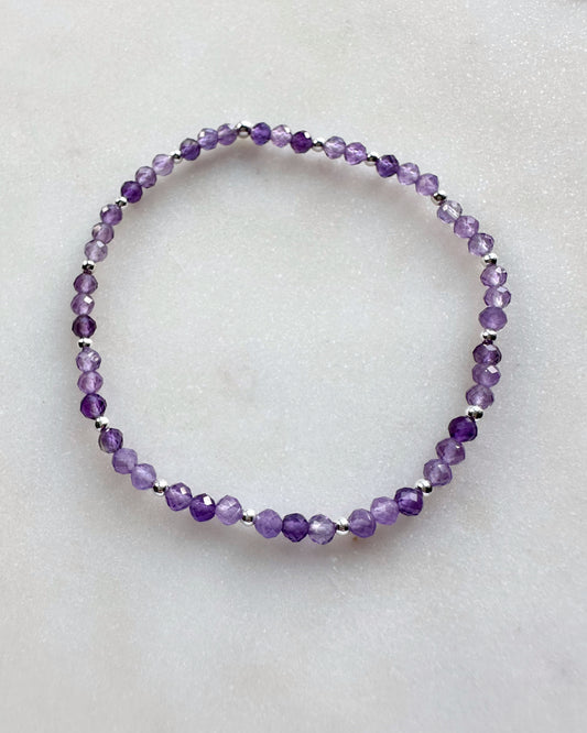 Amethyst elastic bracelet