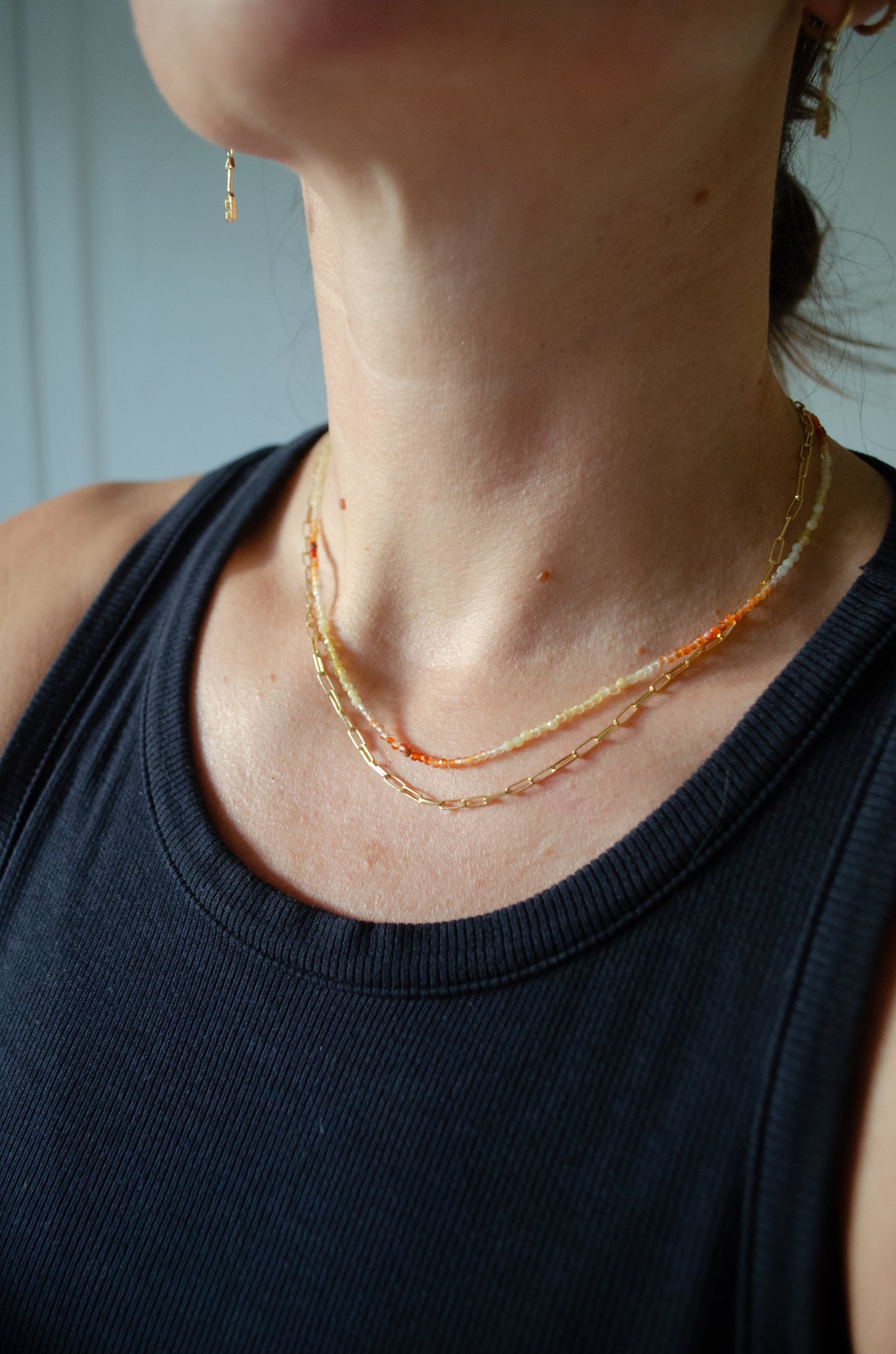 Paperclip chain necklace