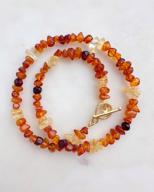Amber zest necklace