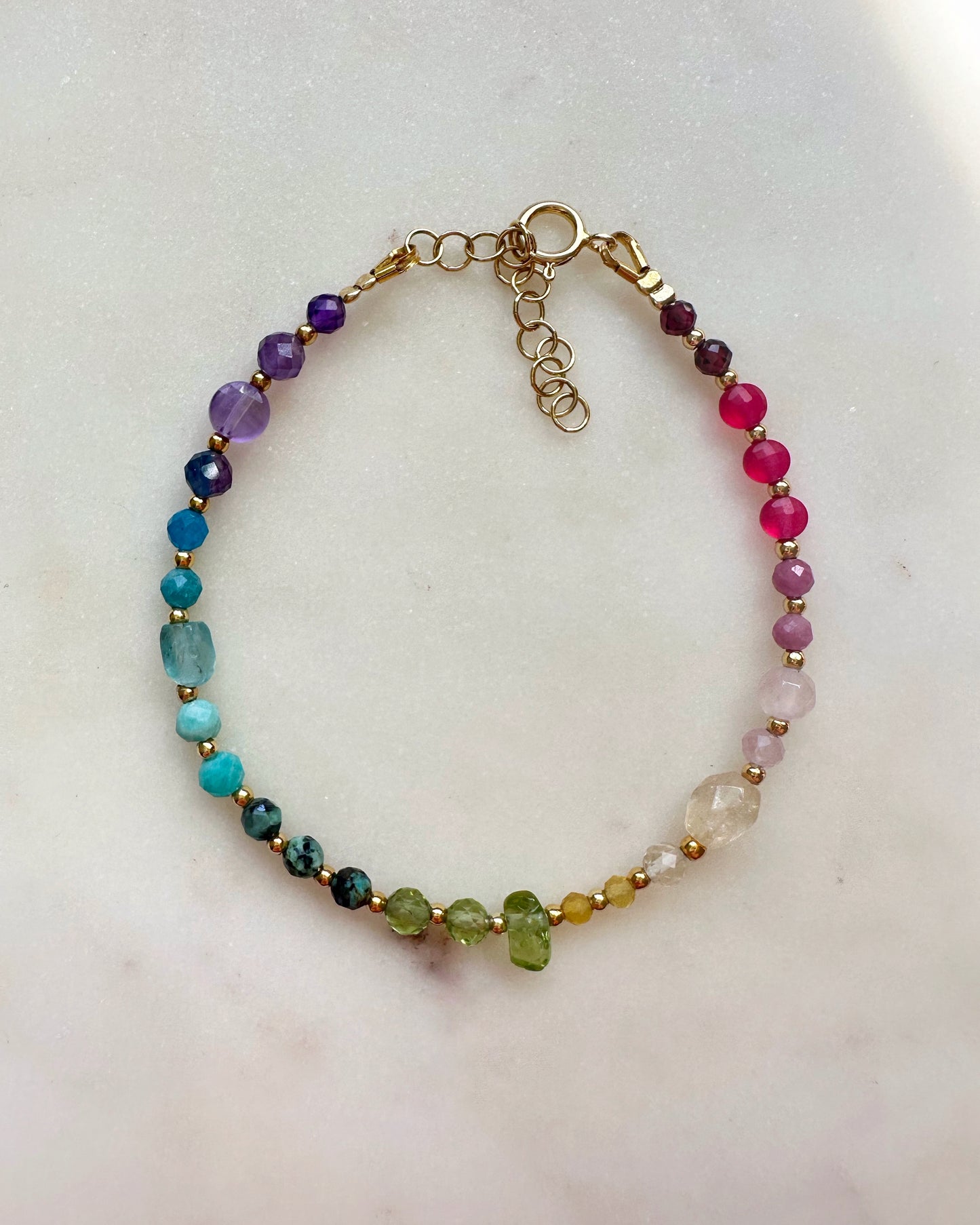 Crystals rainbow bracelet