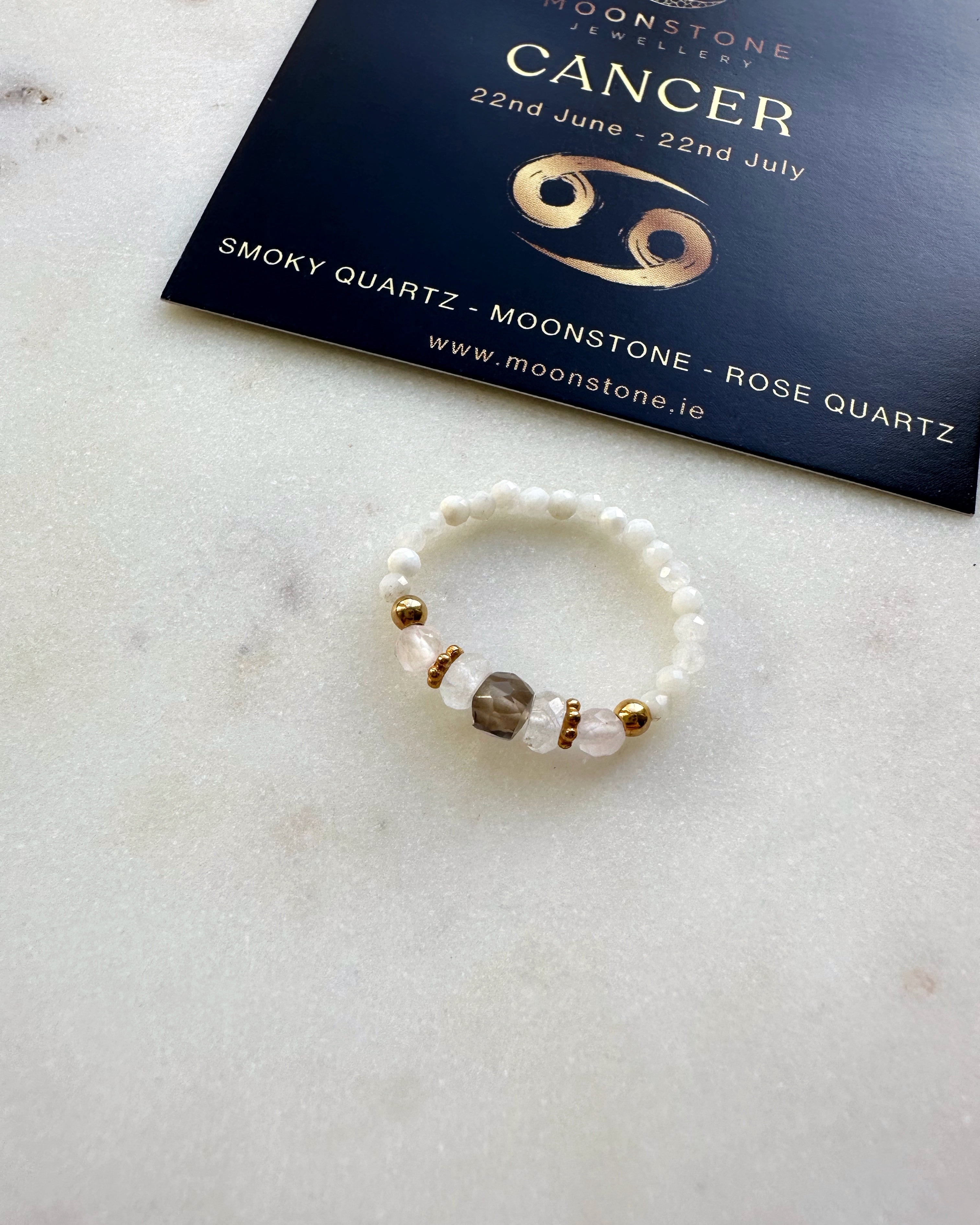 Cancer Rashi Ring Zodiac - Cancer ring – Moonstone Jewellery