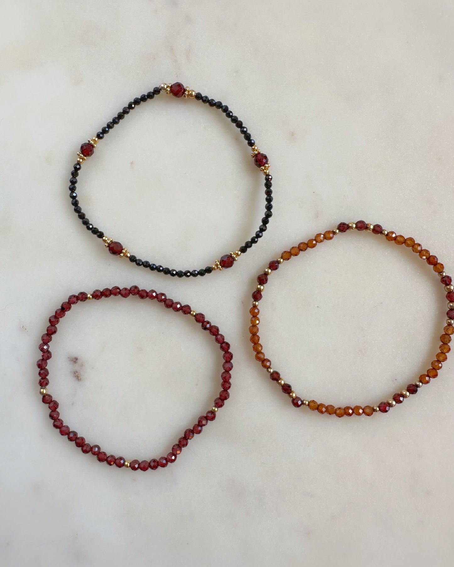 Garnet Mix bracelets set