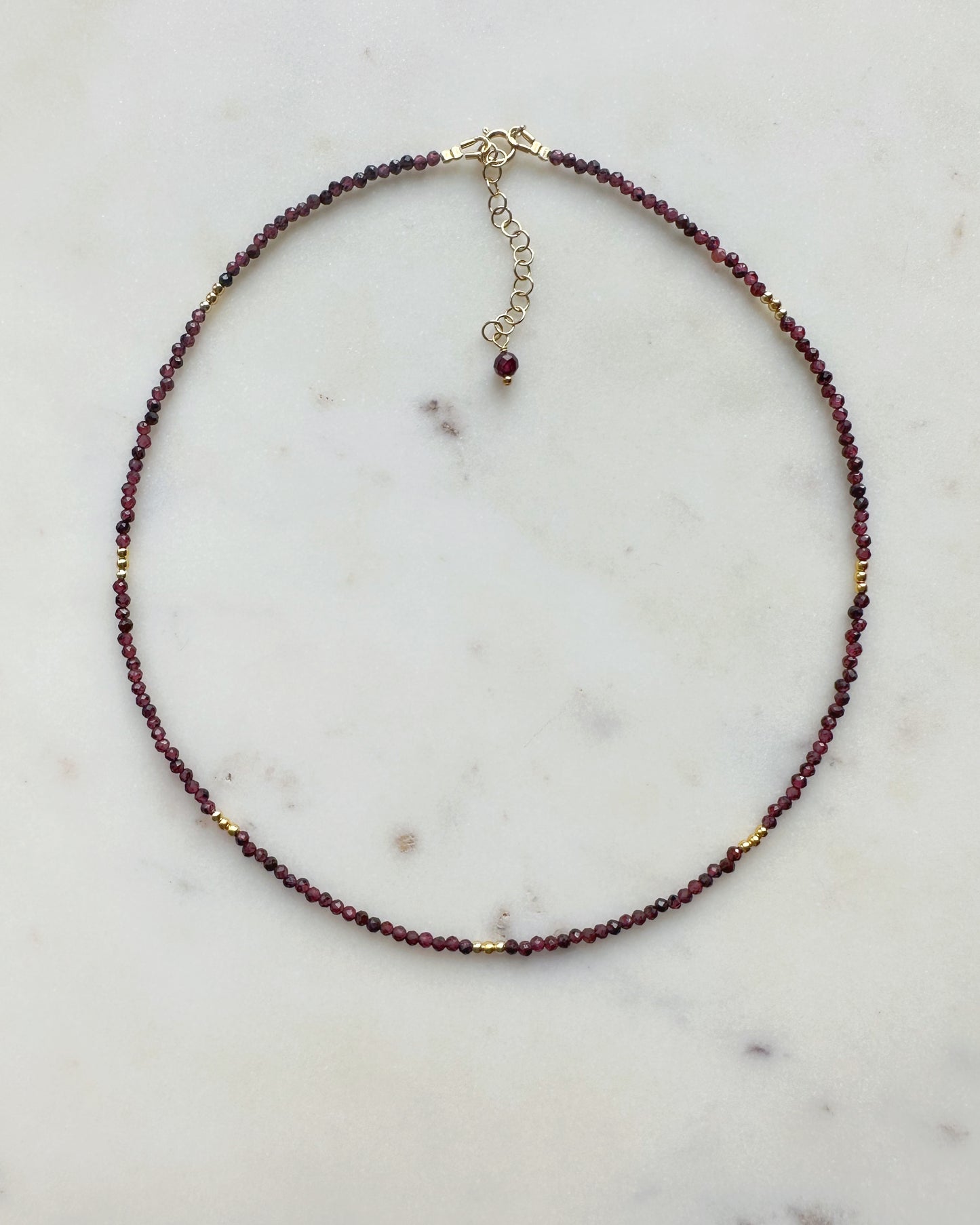 Dainty Garnet necklace