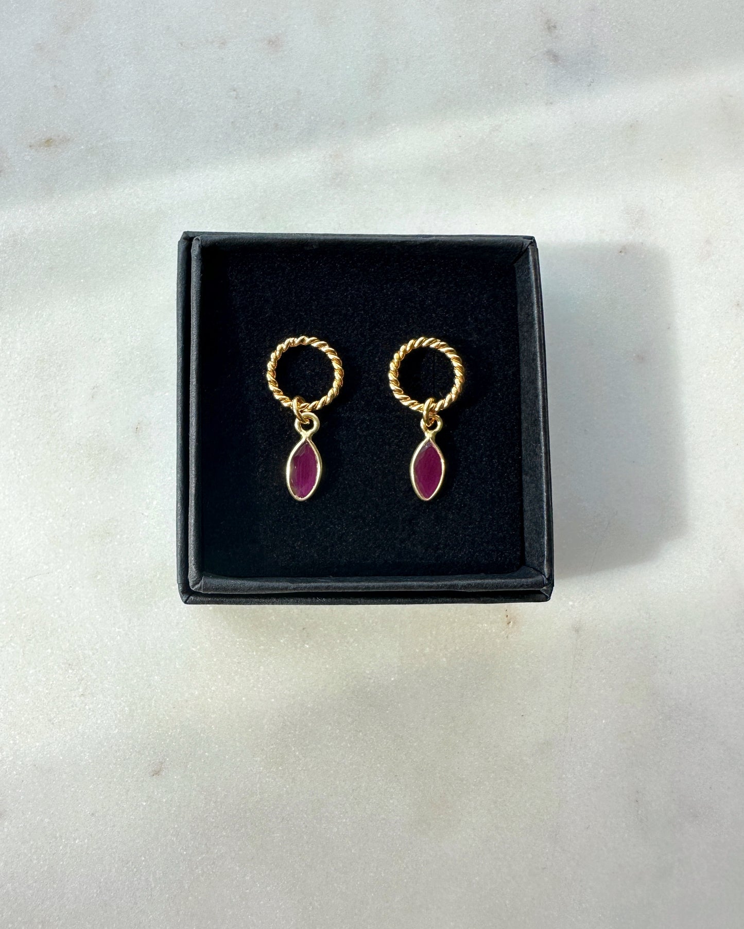Aurora - Ruby earrings