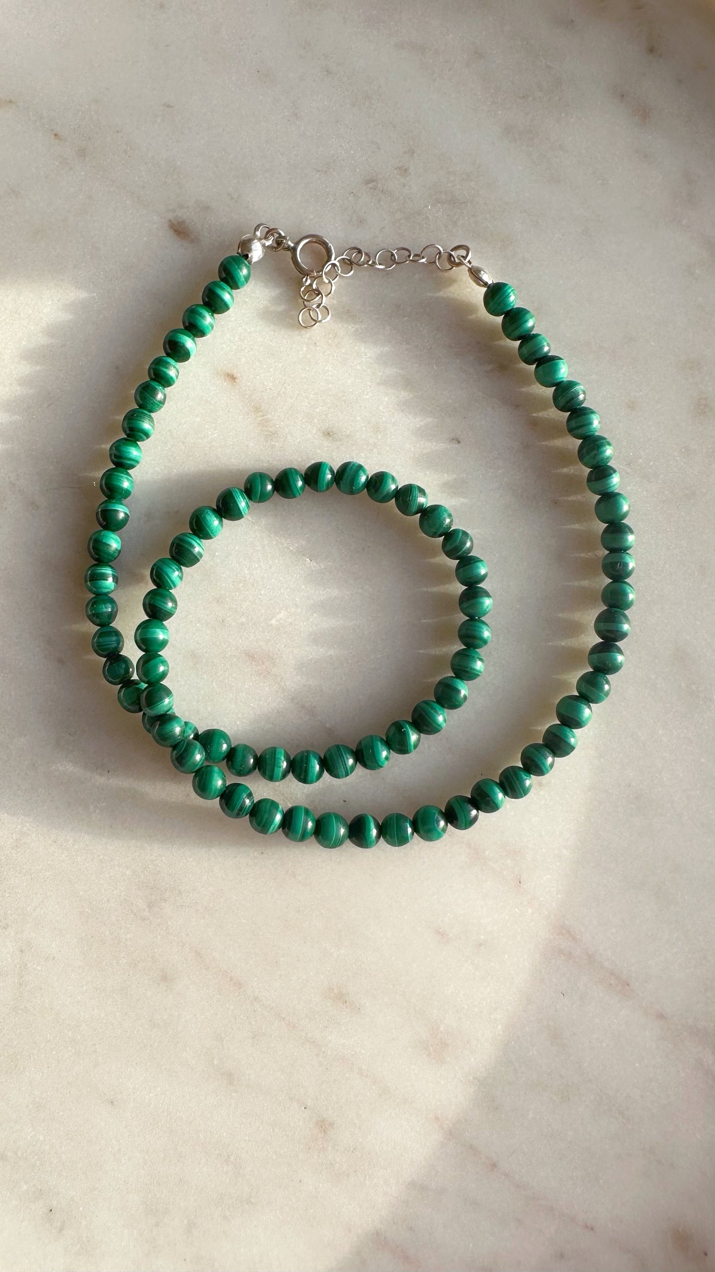 Olympian green necklace