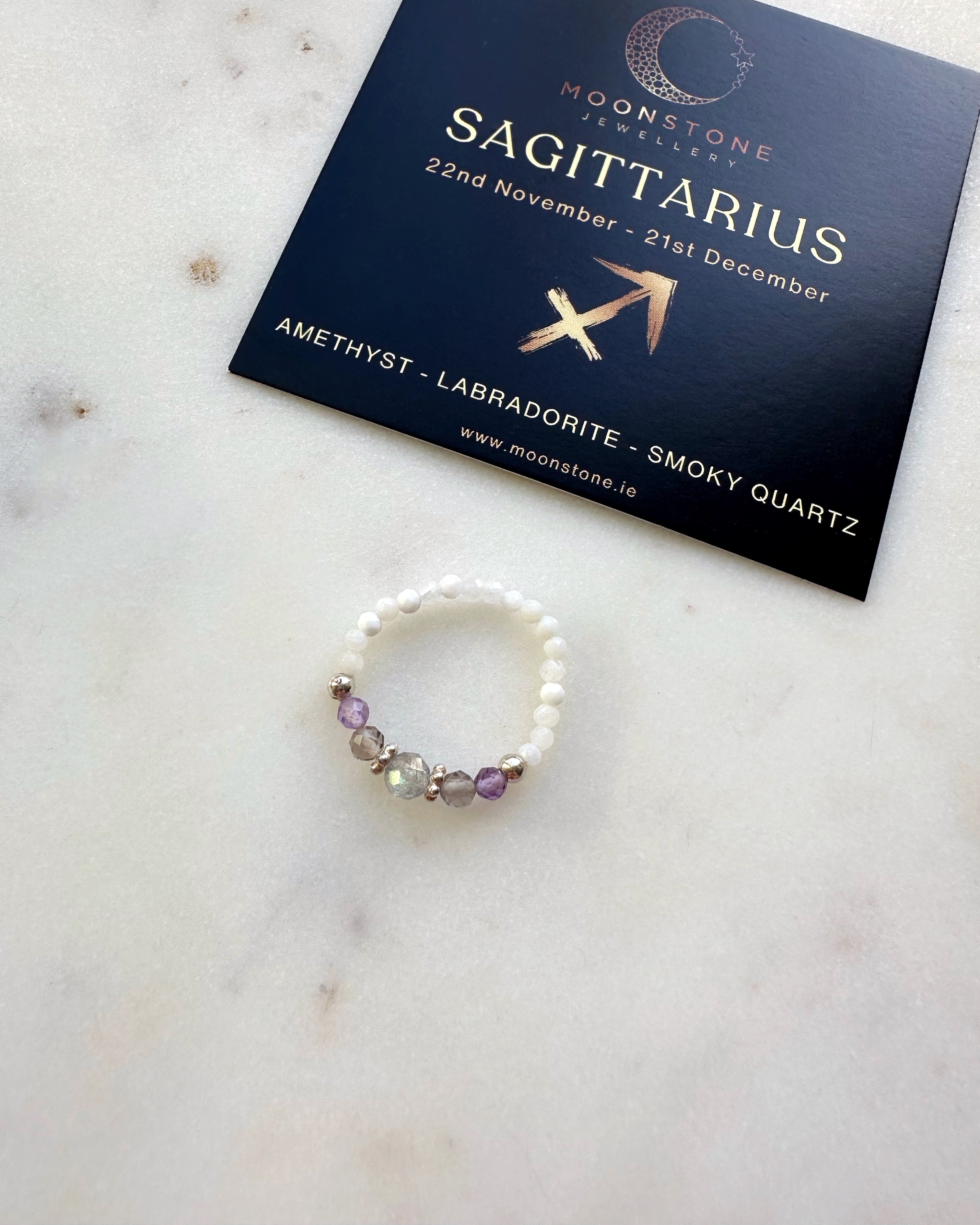 Zodiac - Sagittarius ring – Moonstone Jewellery