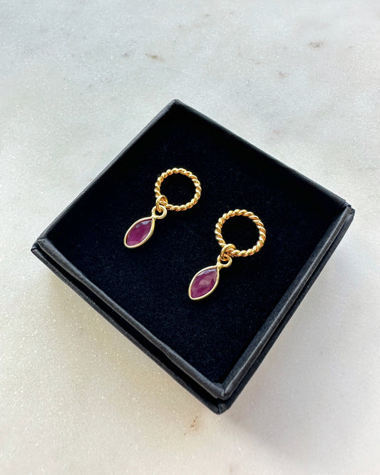 Aurora - Ruby earrings