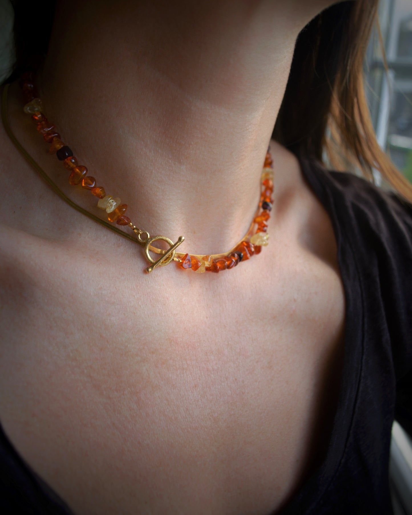 Amber zest necklace