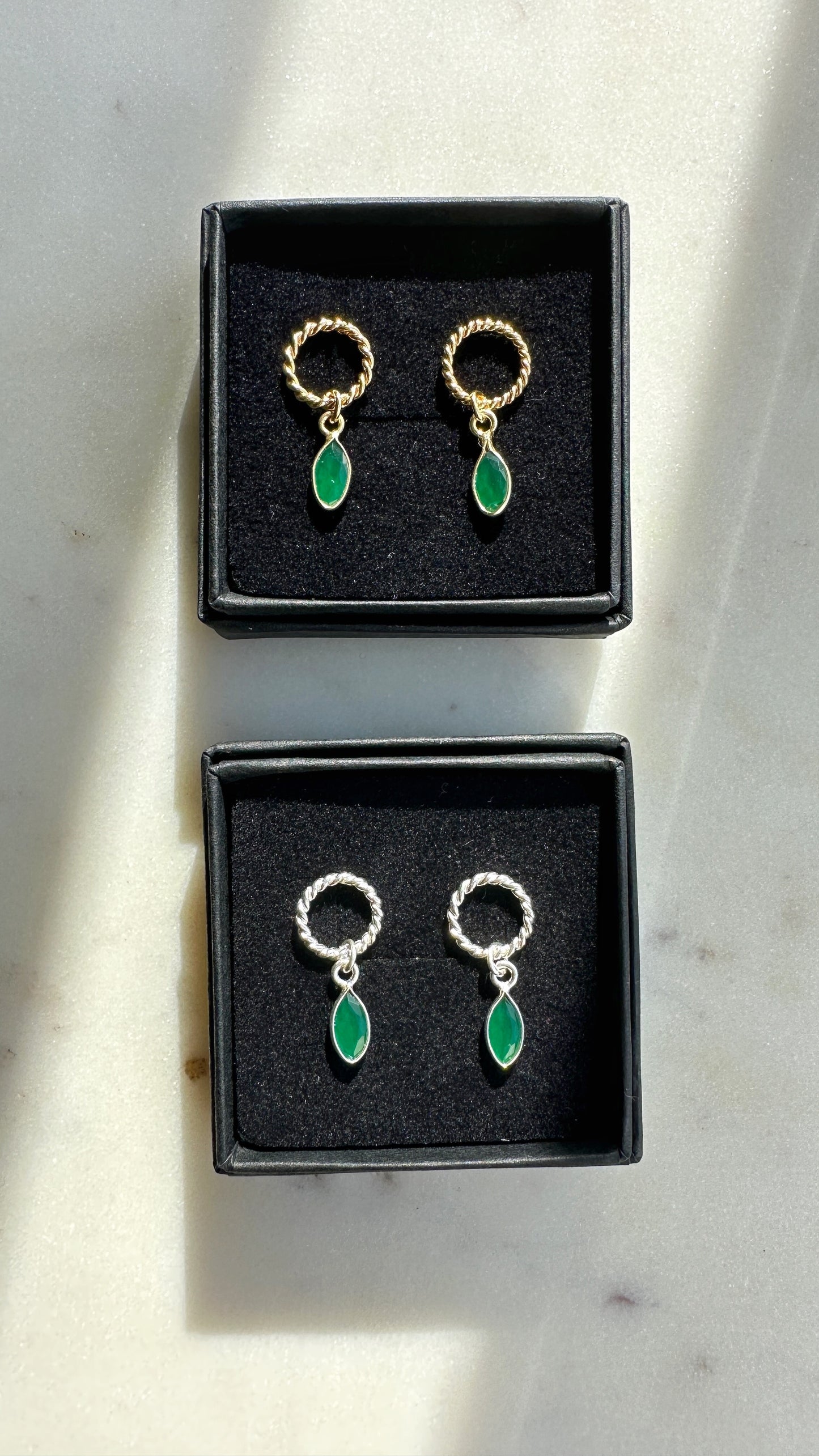 Aurora - Green Onyx earrings