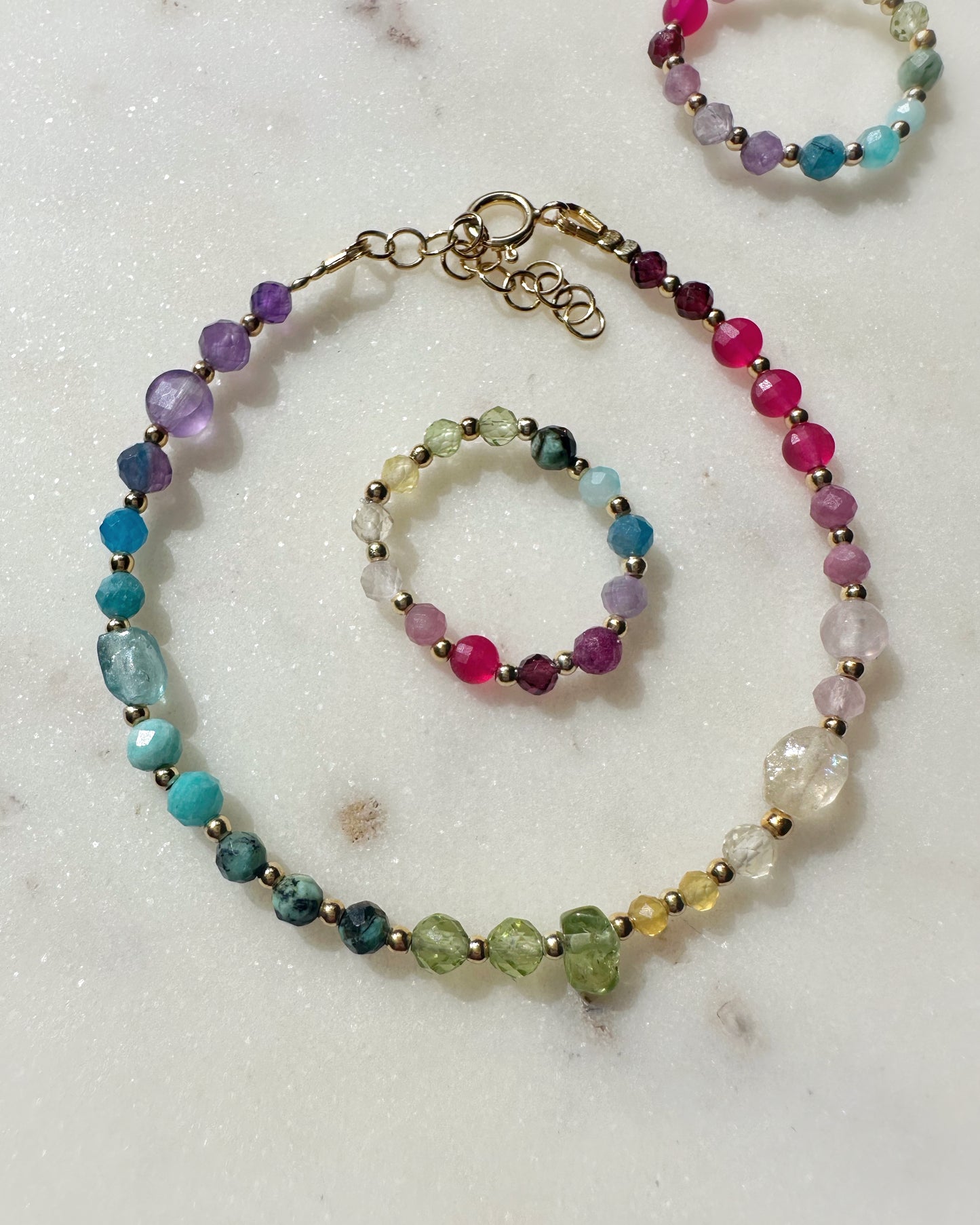 Crystals rainbow bracelet