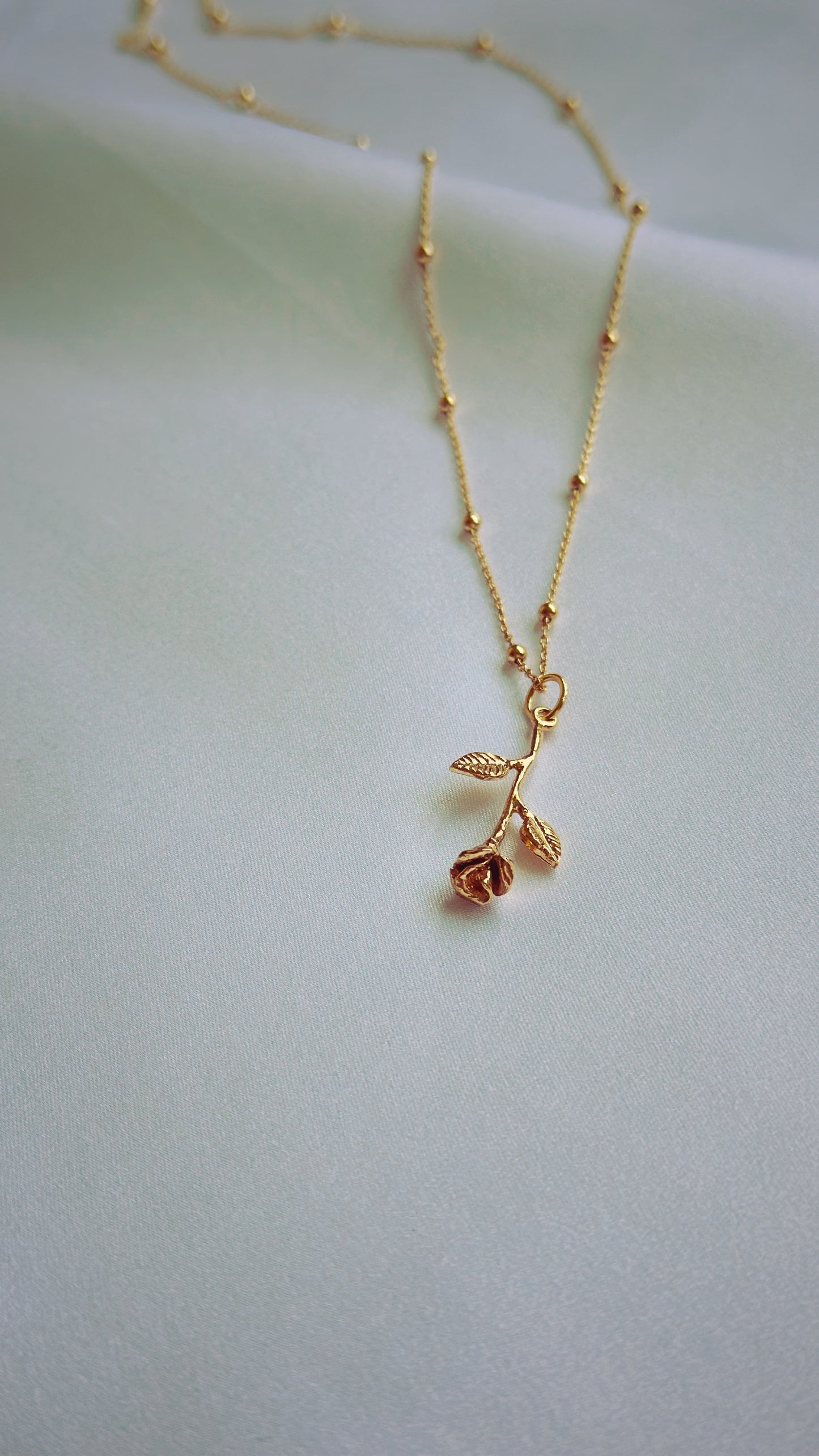Beauty and the Beast Rose necklace