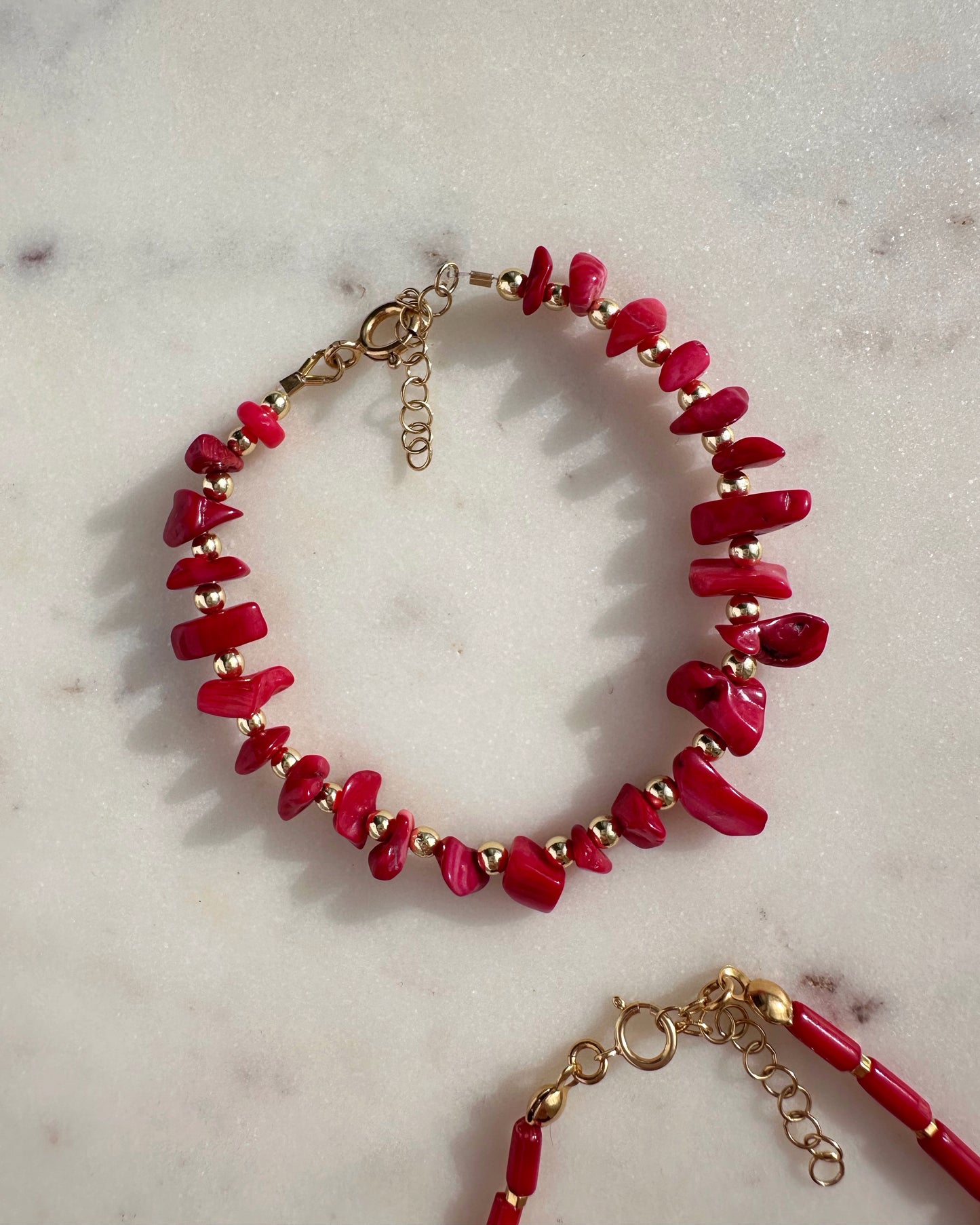 Red Chunky Coral bracelet