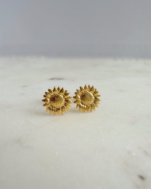 Sunflower studs earrings