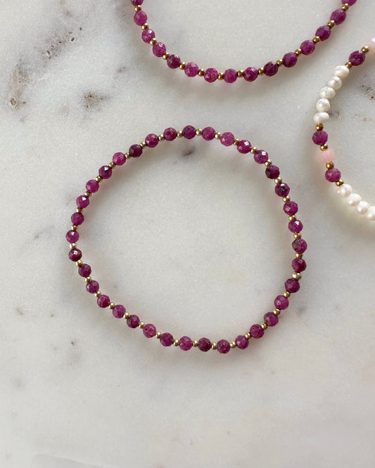 Elastic Ruby bracelet