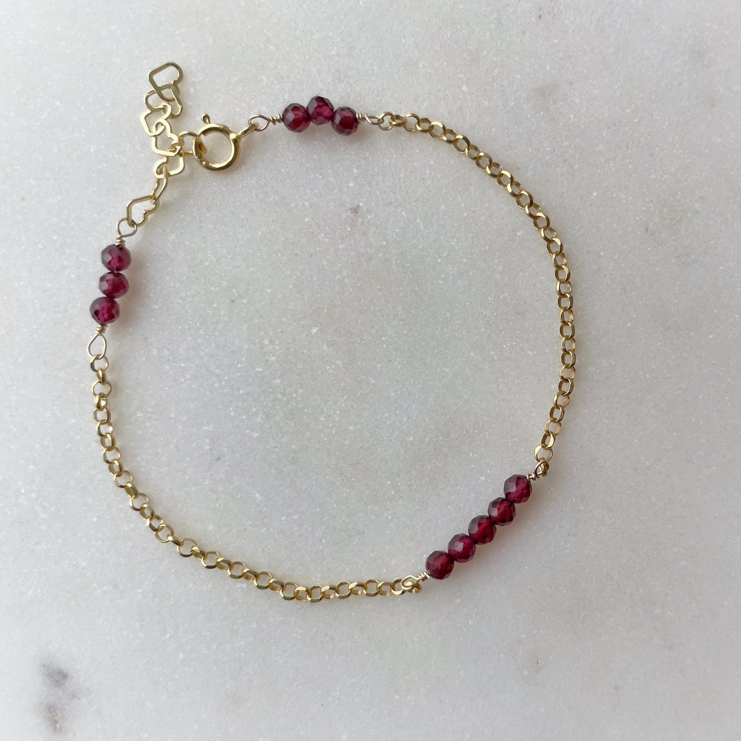 Garnet chain bracelet